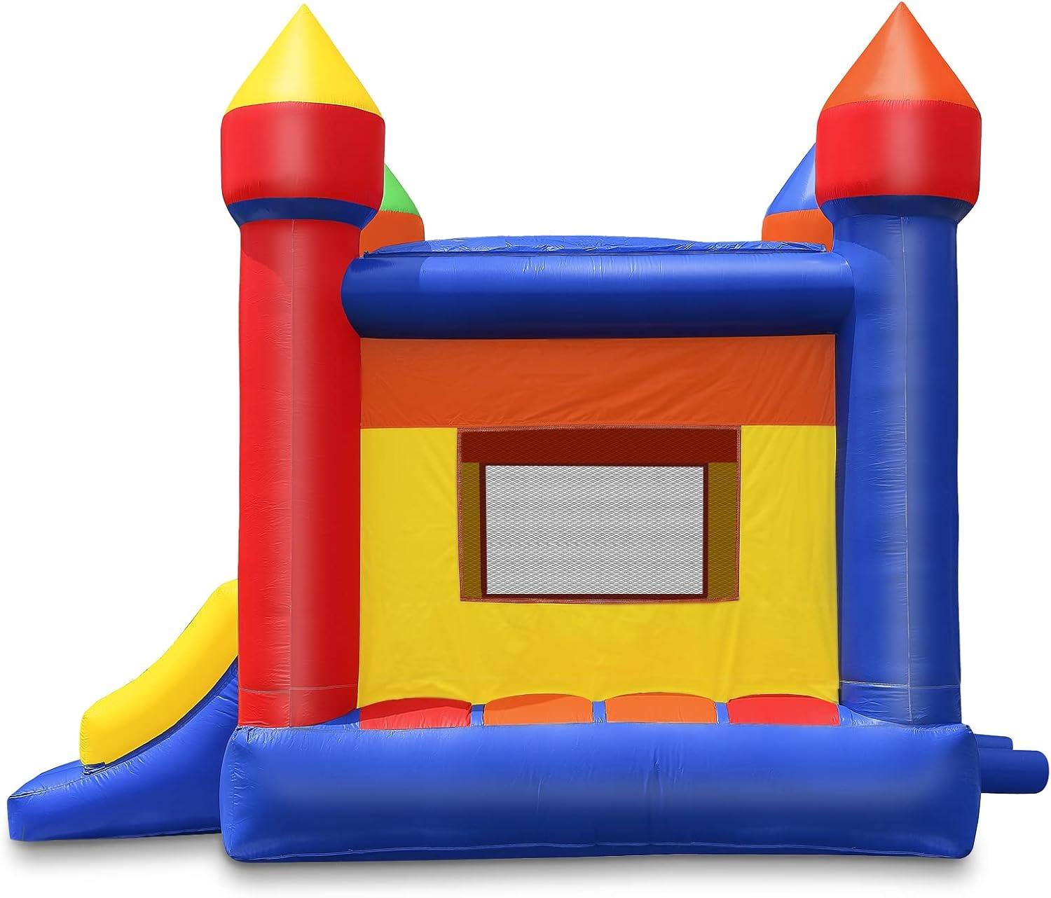 Commercial Grade Multicolor Castle Bounce House with Slide