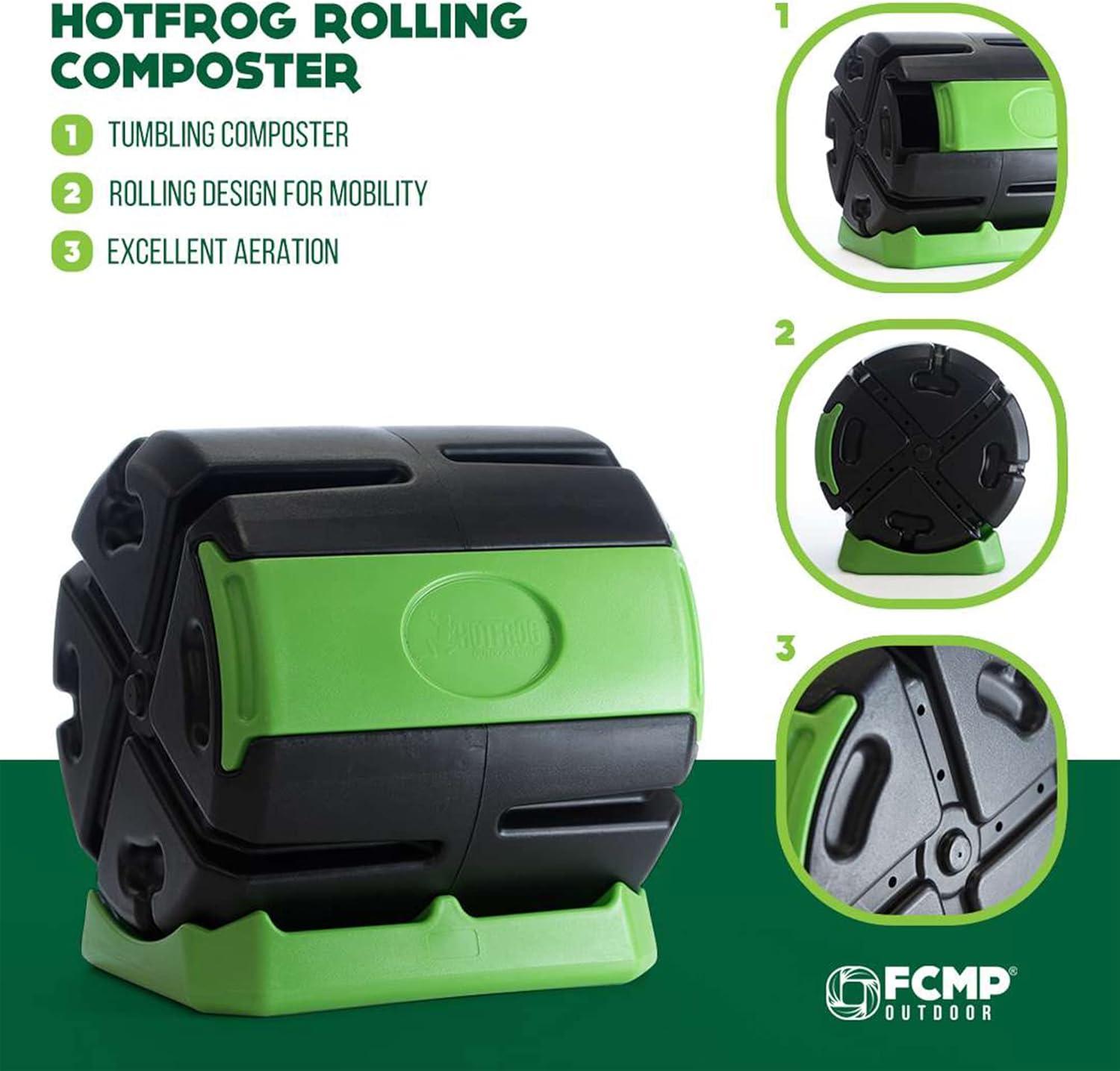 FCMP Outdoor Chamber Quick Curing Rolling Compost Tumbler Bin