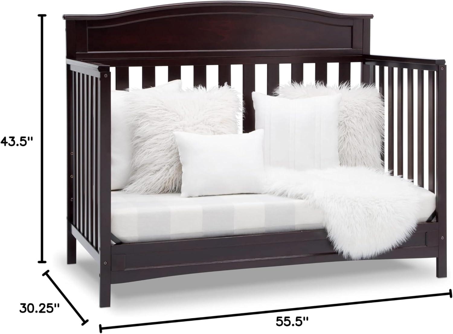 Delta Children Emery 4-in-1 Convertible Crib - Dark Chocolate