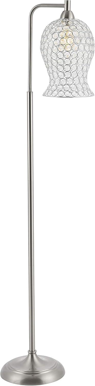 Izzy 61.5" Adjustable Black Iron Arc Floor Lamp