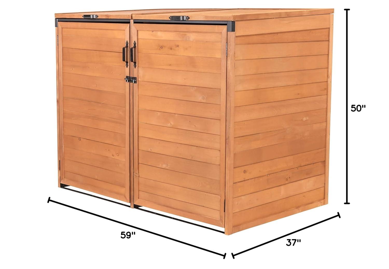 Leisure Season 5 Ft. W x 3 Ft. D Solid Wood Lean to Garbage Shed