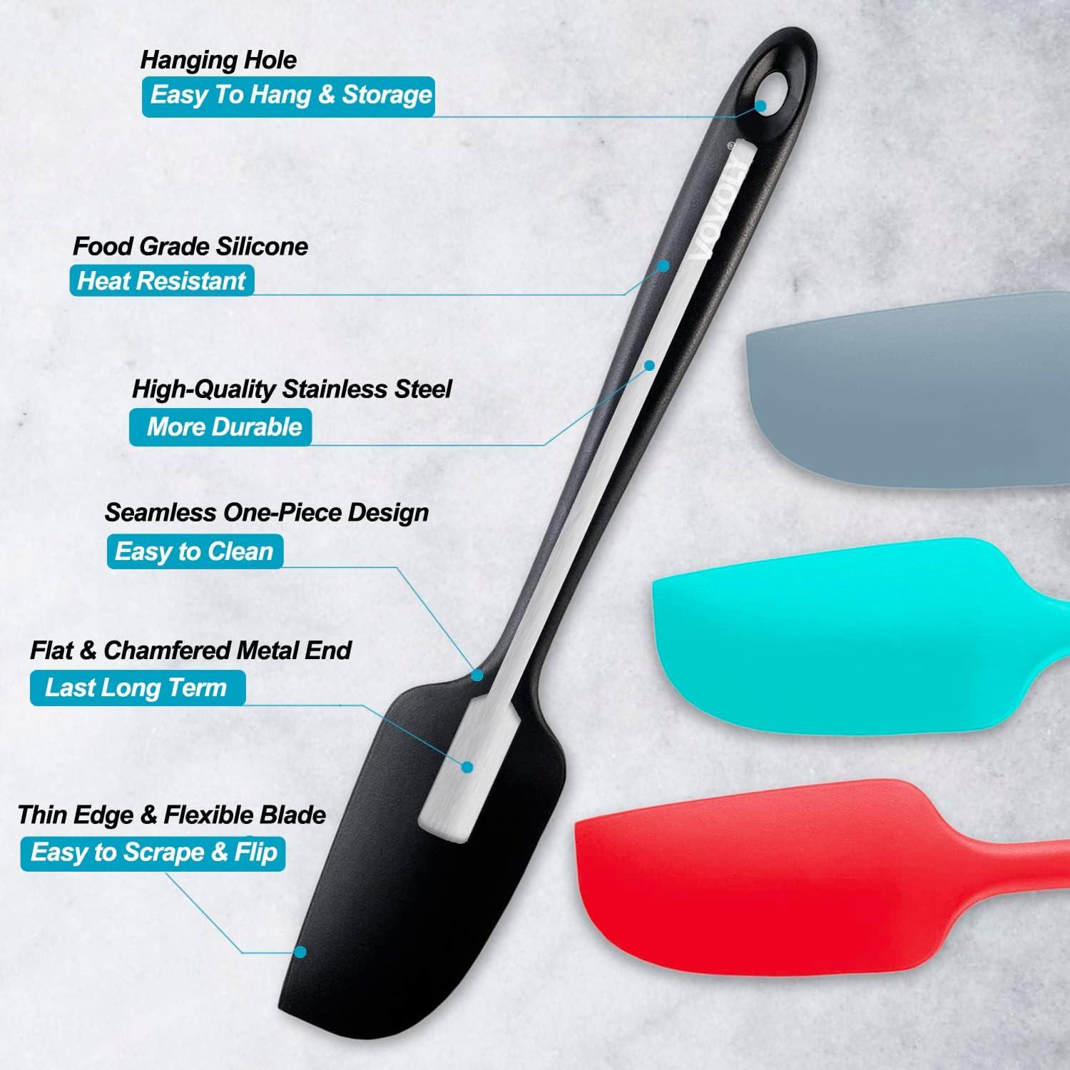 BPA Free Mini Silicone Spatula - Heat-Resistant Non-Stick Scraper for Jars - Versatile Kitchen Tool - Dishwasher Safe - Pro-Grade Quality|BPA-Free Mini Silicone Scraper - Non-Stick, Heat-Resistant Scr