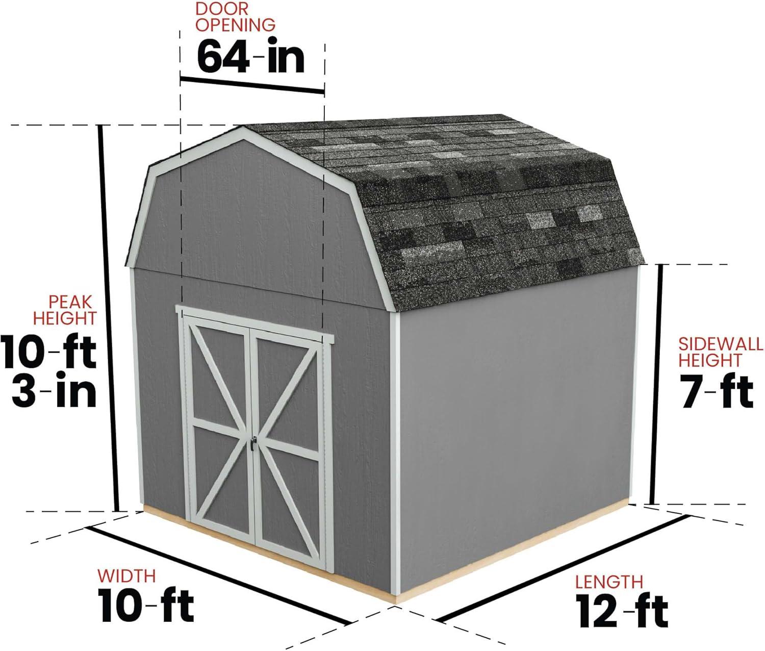 Handy Home Products Braymore 10 ft. x 12 ft. Wood Storage Shed