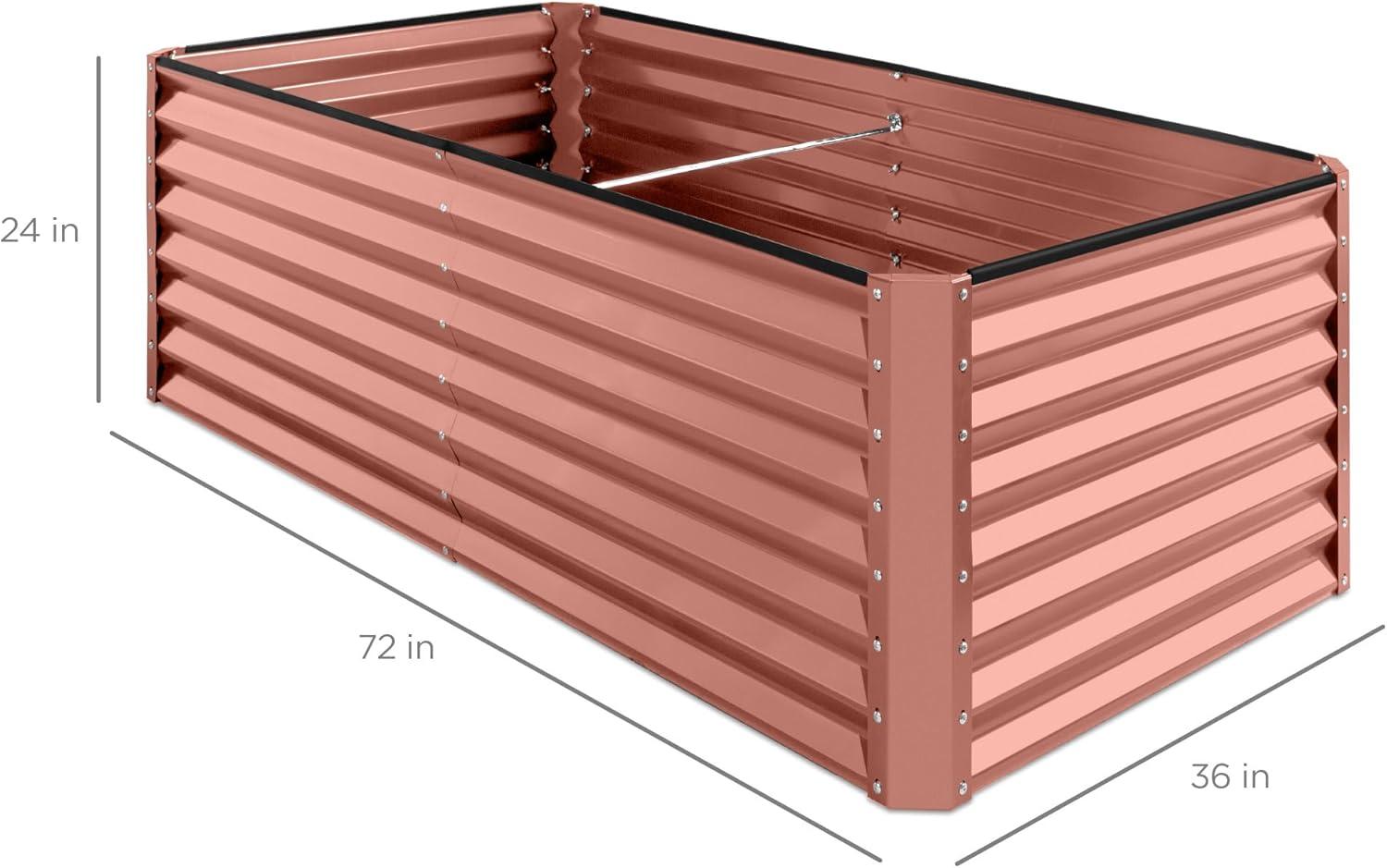 Terracotta 6x3x2ft Outdoor Metal Raised Garden Bed