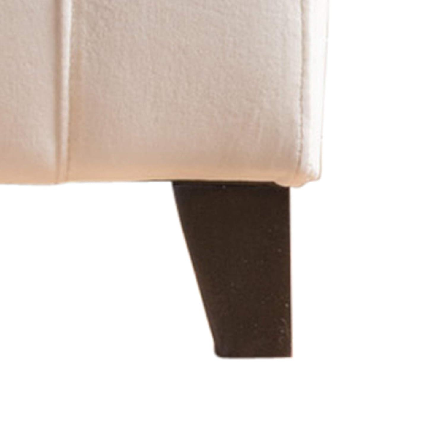 Hikaru Storage Ottoman - Ivory New Velvet - Christopher Knight Home