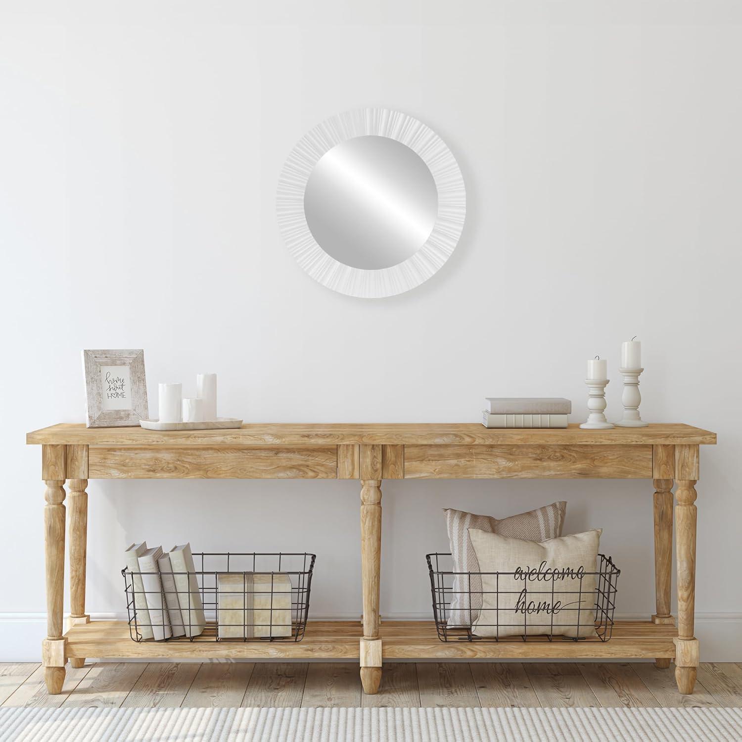 Northlight Seasonal Elegant 20" Contemporary Fluted Round Mirror Wall Decor