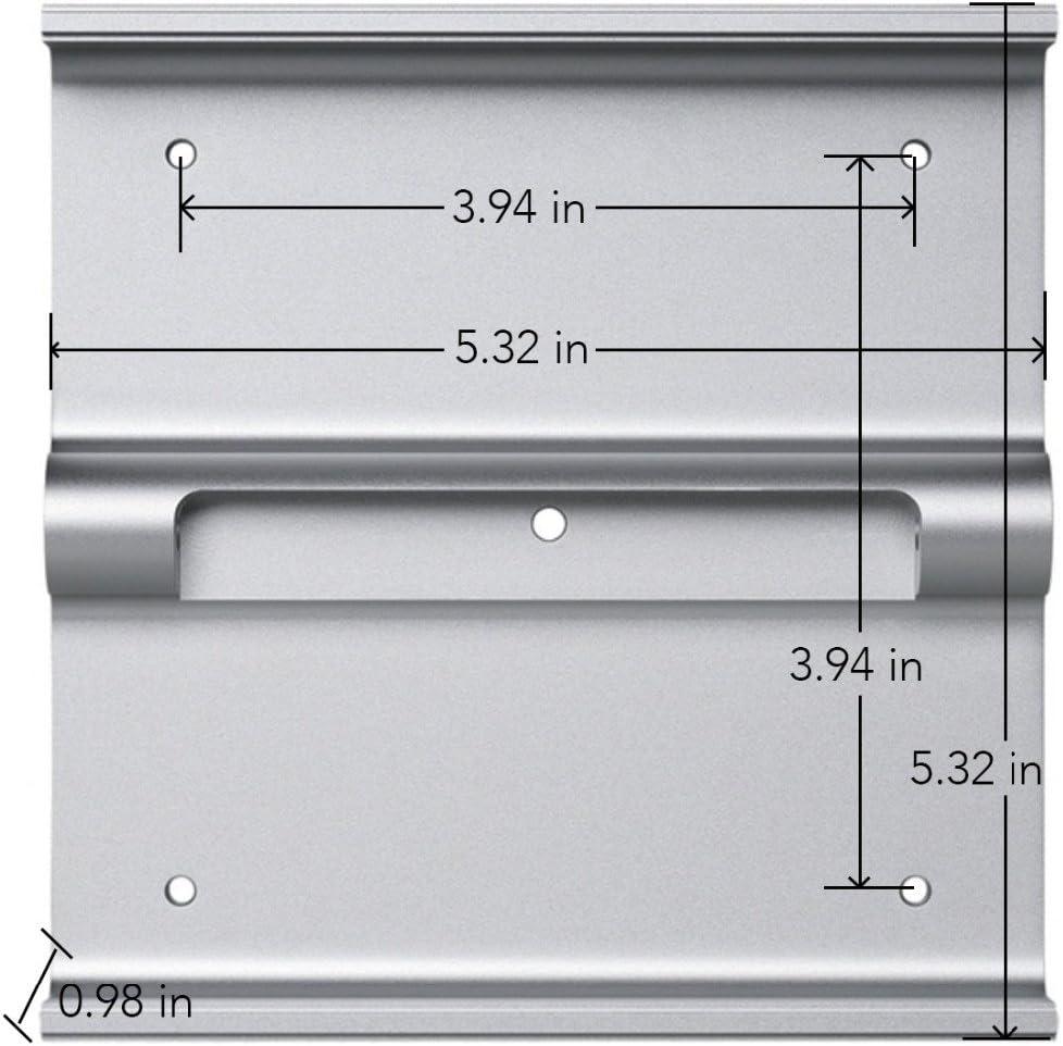 Silver Aluminum Full-Motion VESA Mount Adapter for 24"-27" Displays