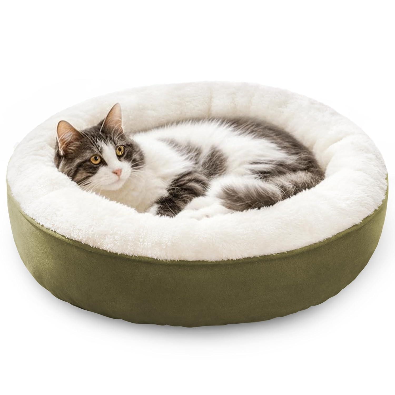 Archie & Oscar™ Round Donut Cat And Dog Cushion Bed, 20In Pet Bed For Cats Or Small Dogs, Anti-Slip & Water-Resistant Bottom, Super Soft Durable Fabric Pet Beds, Washable Luxury Cat & Dog Bed