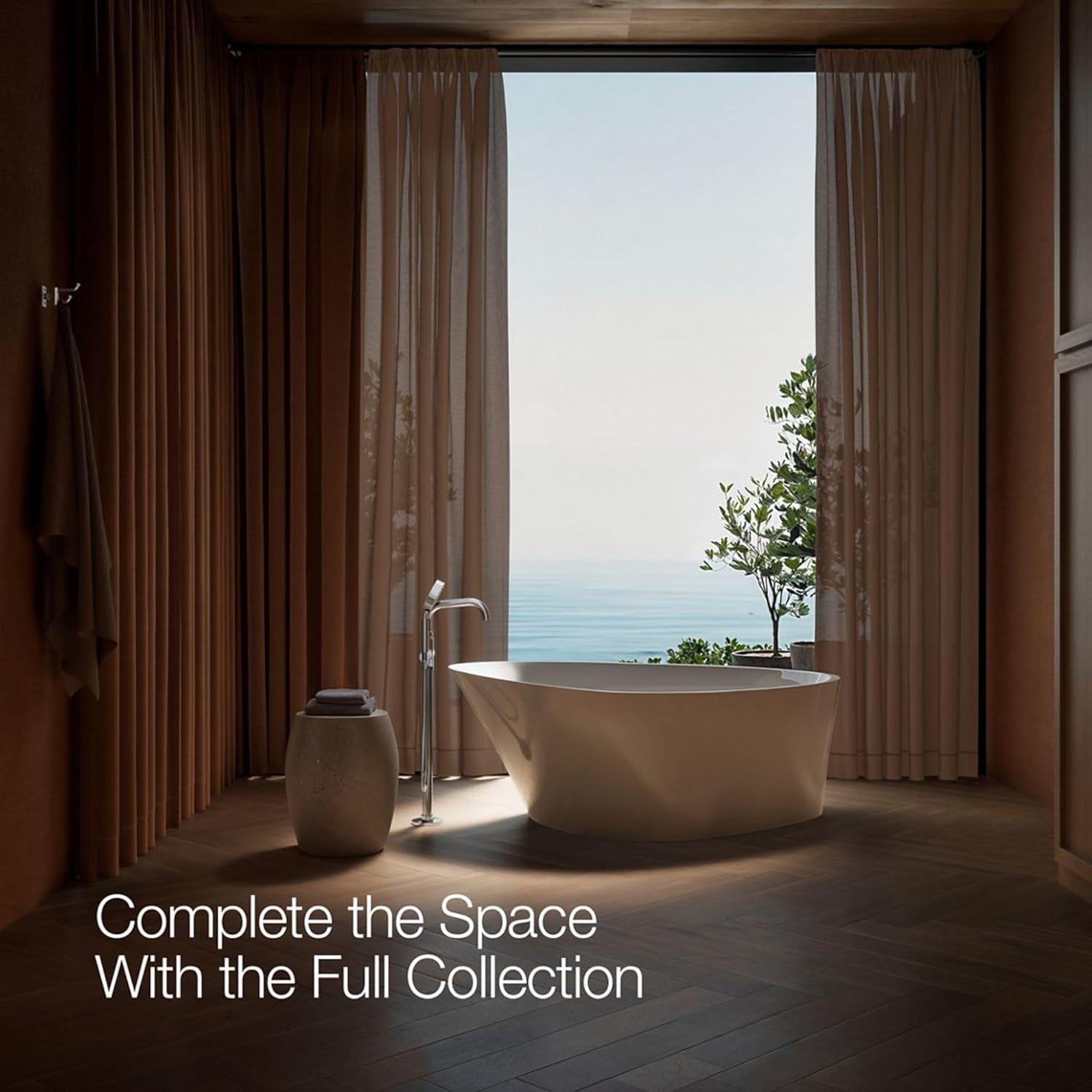 Castia by Studio McGee Floor-Mount Bath Filler Trim with Handshower