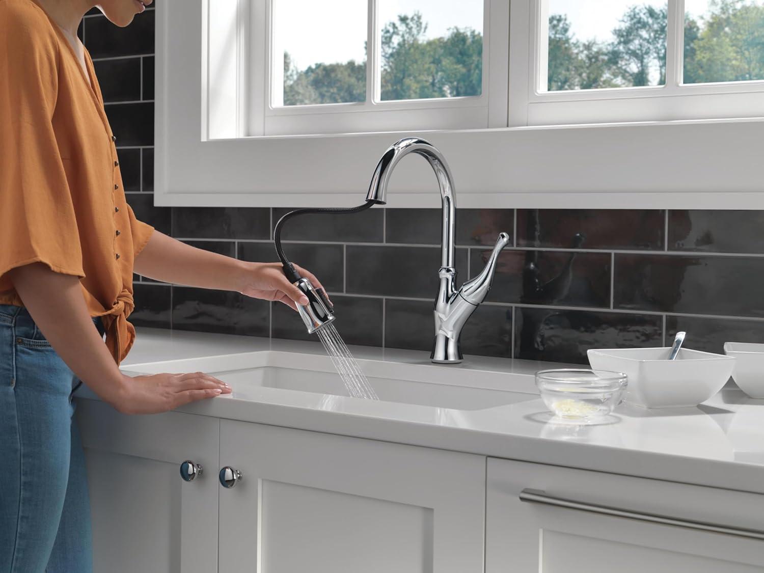 Chrome Touch Kitchen Faucet with Pull-out Spray