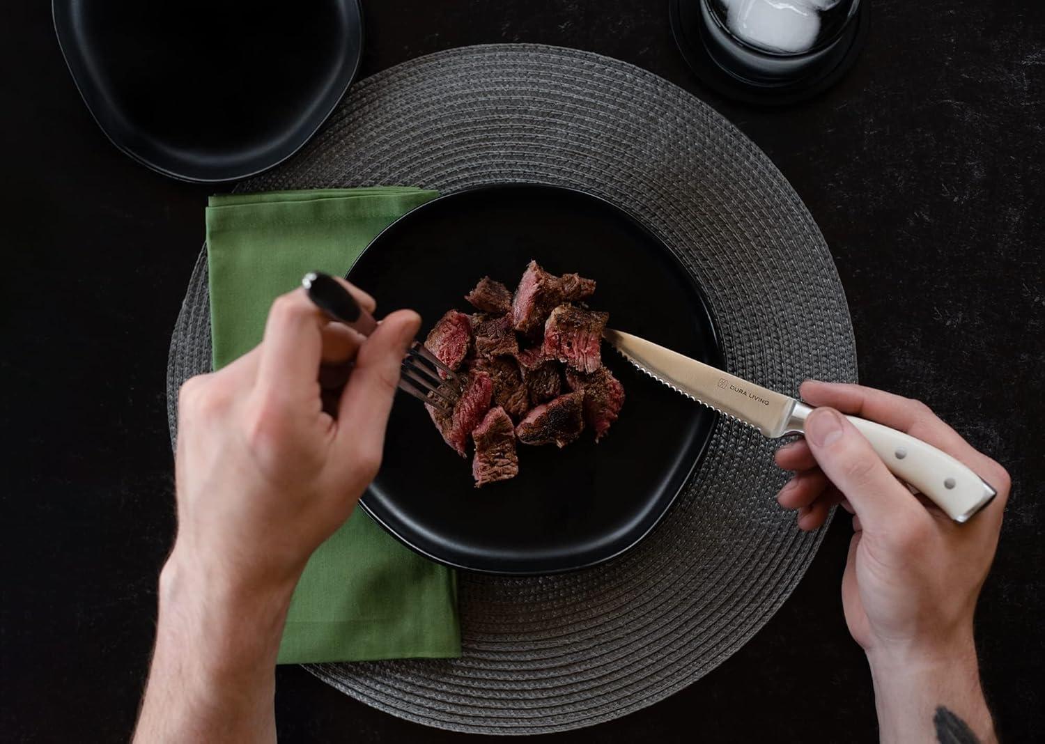 Dura Living Dura Living Elite 8 Piece Forged Stainless Steel Steak Knife Set (Set of 8)