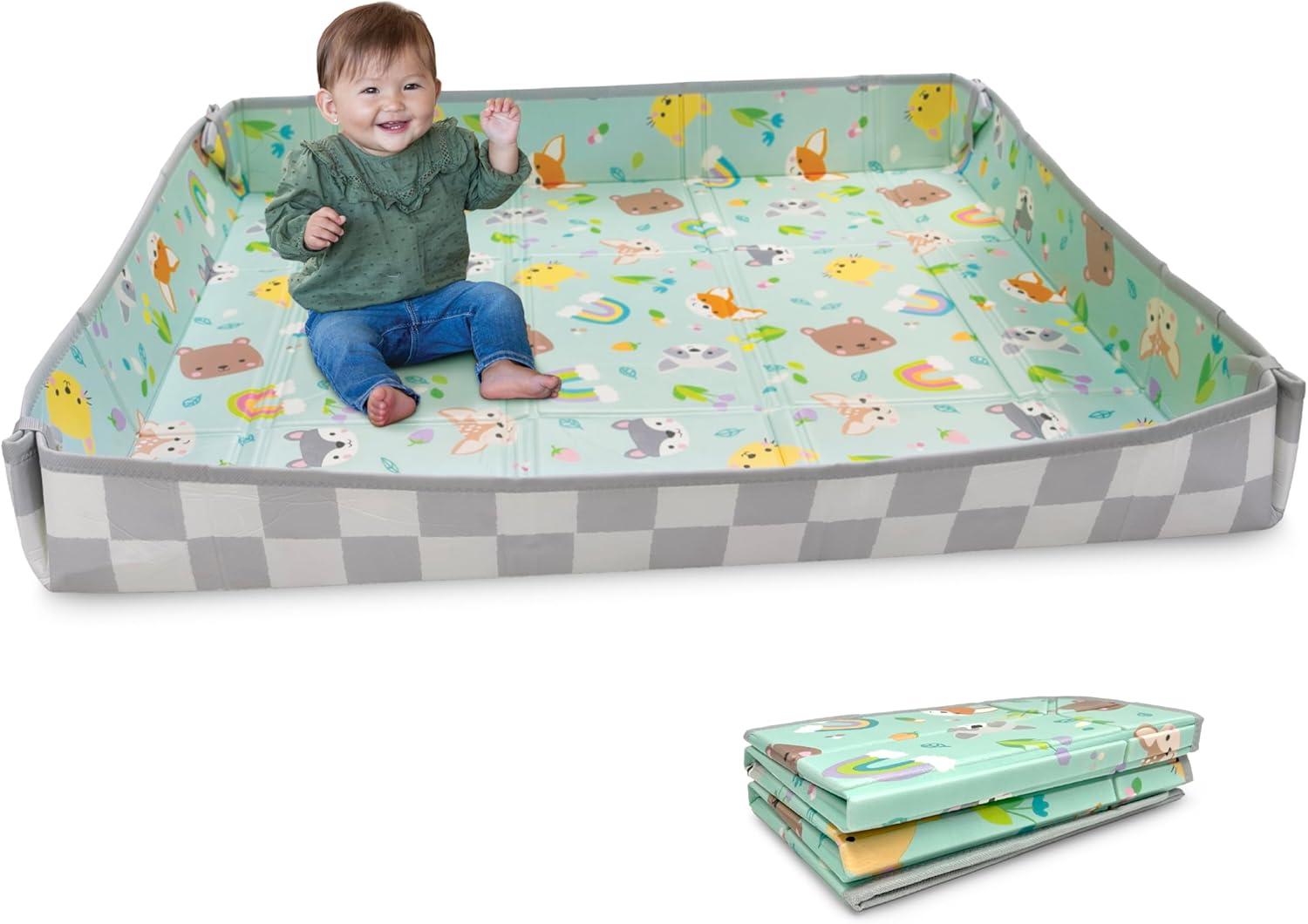 Extra-Large Foldable Animal-Themed Foam Play Mat