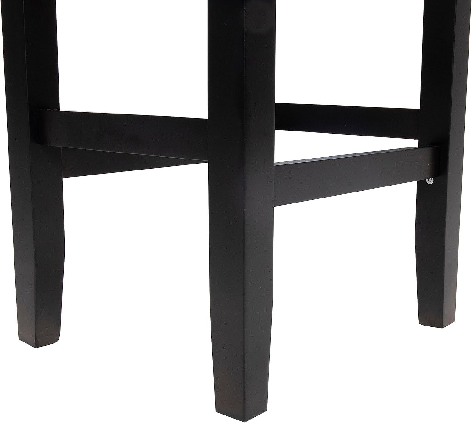 Christopher Knight Home Laramie Bonded Leather Backless Counterstools, 2-Pcs Set, Black