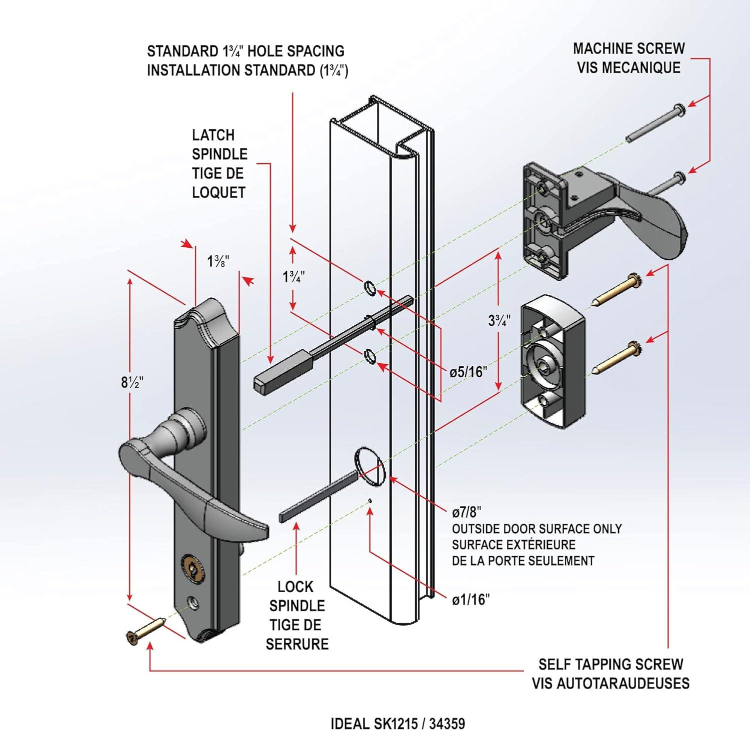 Matte Black Alloy Steel Door Lever with Key Lock