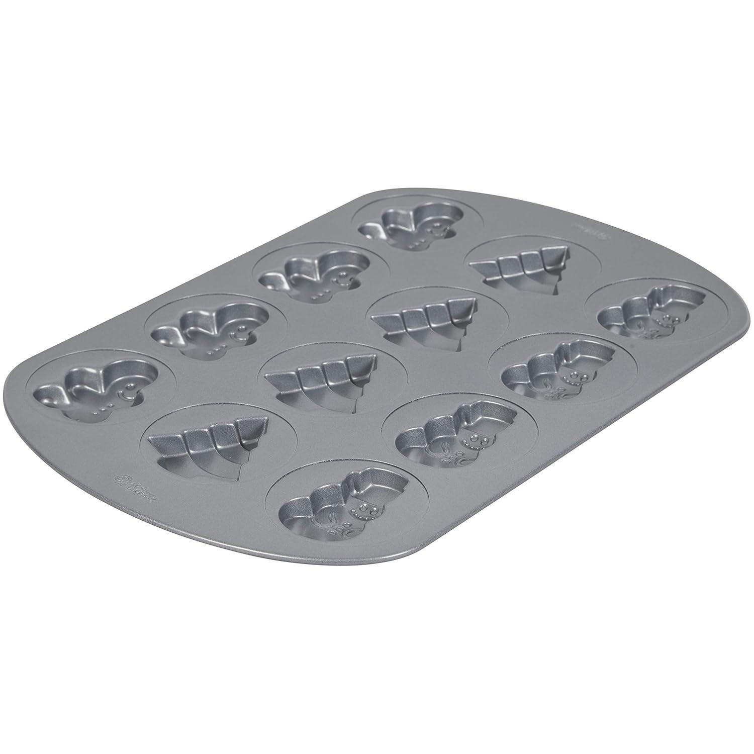 Wilton Non-Stick Christmas Shapes Cookie Pan, 12-Cavity Molds