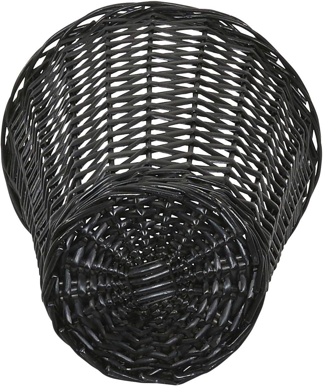 Household Essentials Woven Willow Waste Basket with Plastic Liner, Brown