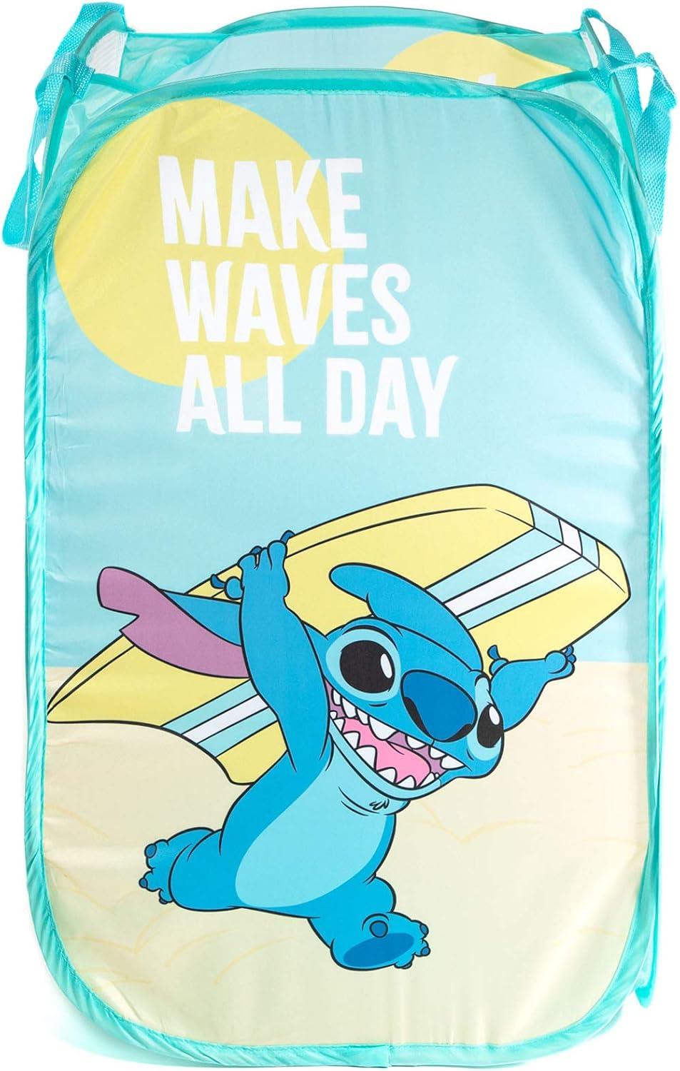 Disney Lilo and Stitch Pop Up Polyester Laundry Hamper, Multicolor
