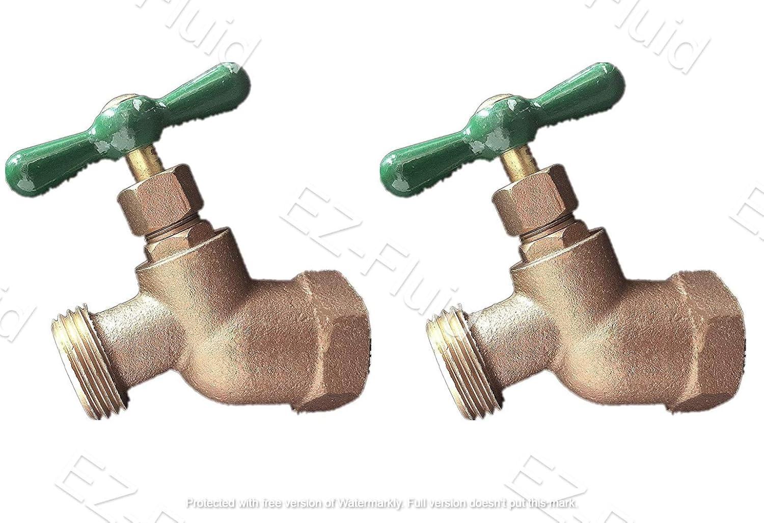 EZ-Fluid EZHBF12-1W, 1/2 in Brass 3/4 in Valve