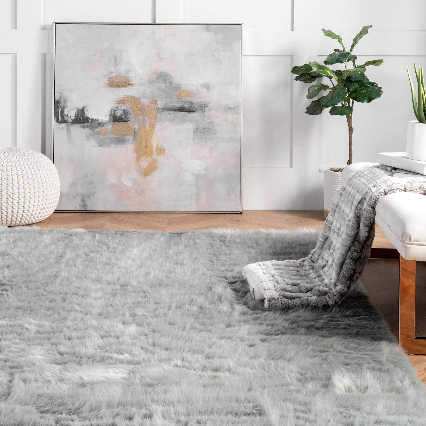 nuLOOM Cloud Shag Accent Rug, 3x5, Gray