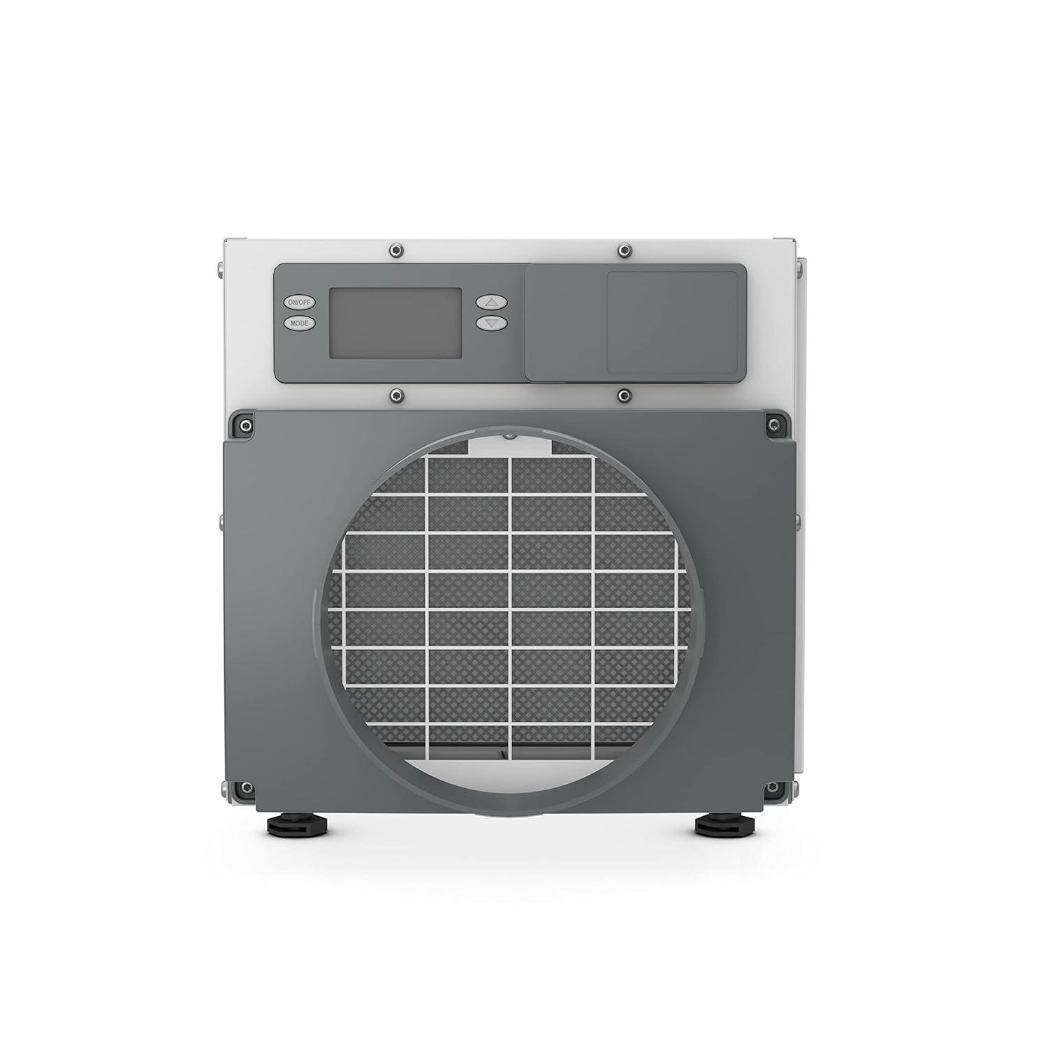 Compact White and Gray Commercial Whole House Dehumidifier