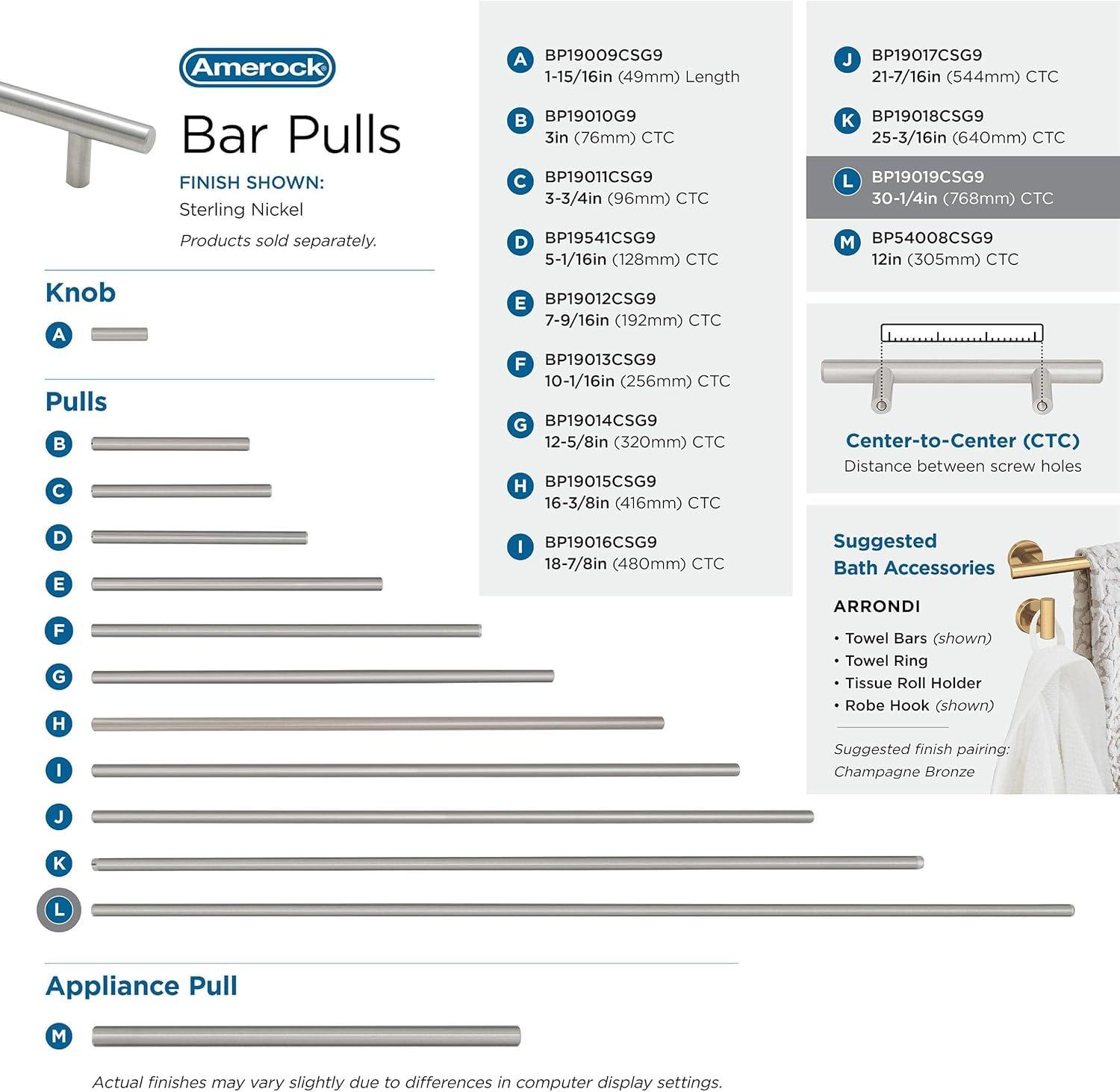 Bar Pulls Center to Center Bar Pull