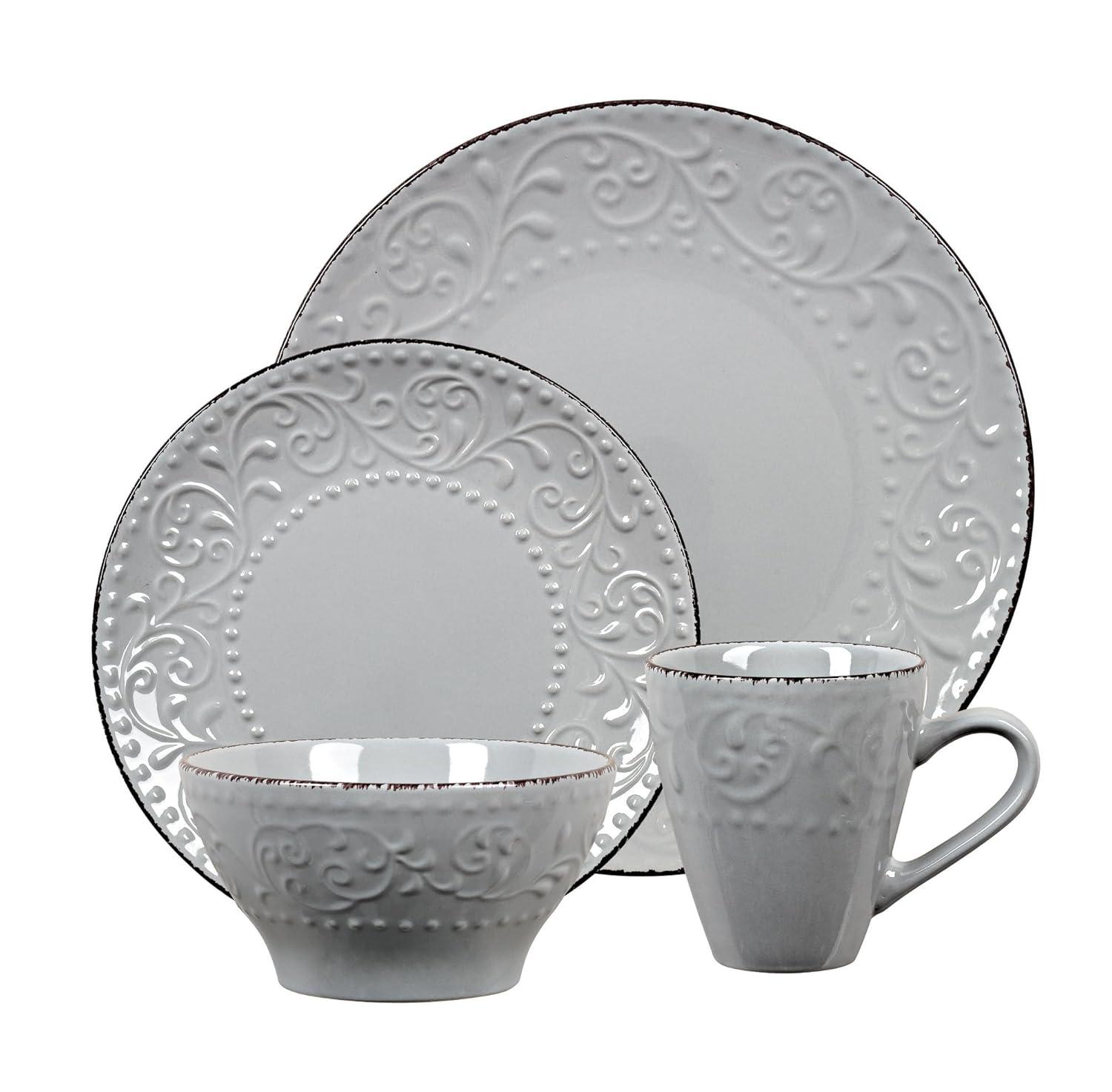 Lorren Home Trends Lorren 16 Piece Stoneware Dinnerware Set - Service for 4
