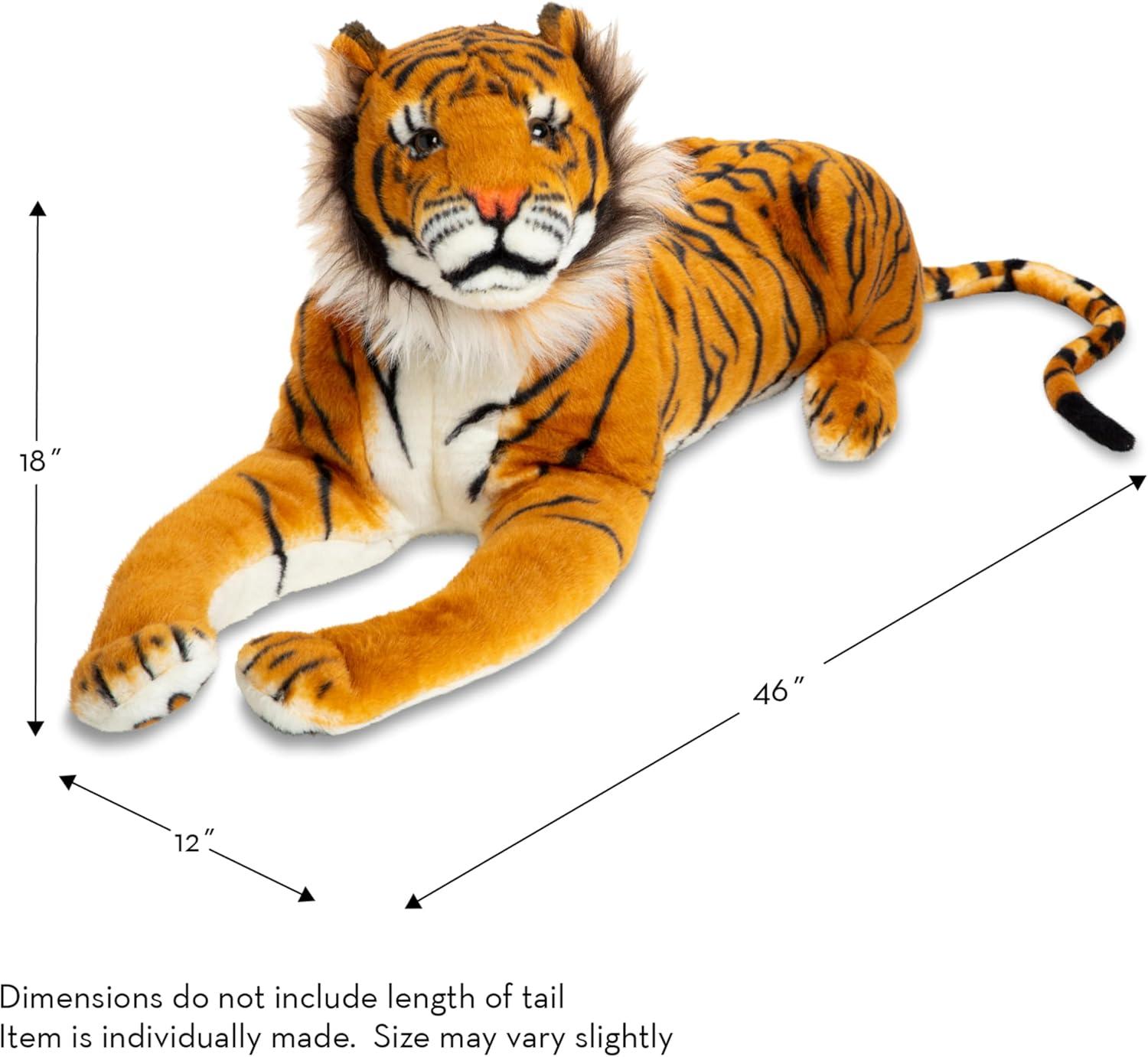 Melissa & Doug Giant Tiger - Lifelike Stuffed Animal, Over 5 Feet Long (Includes Tail)