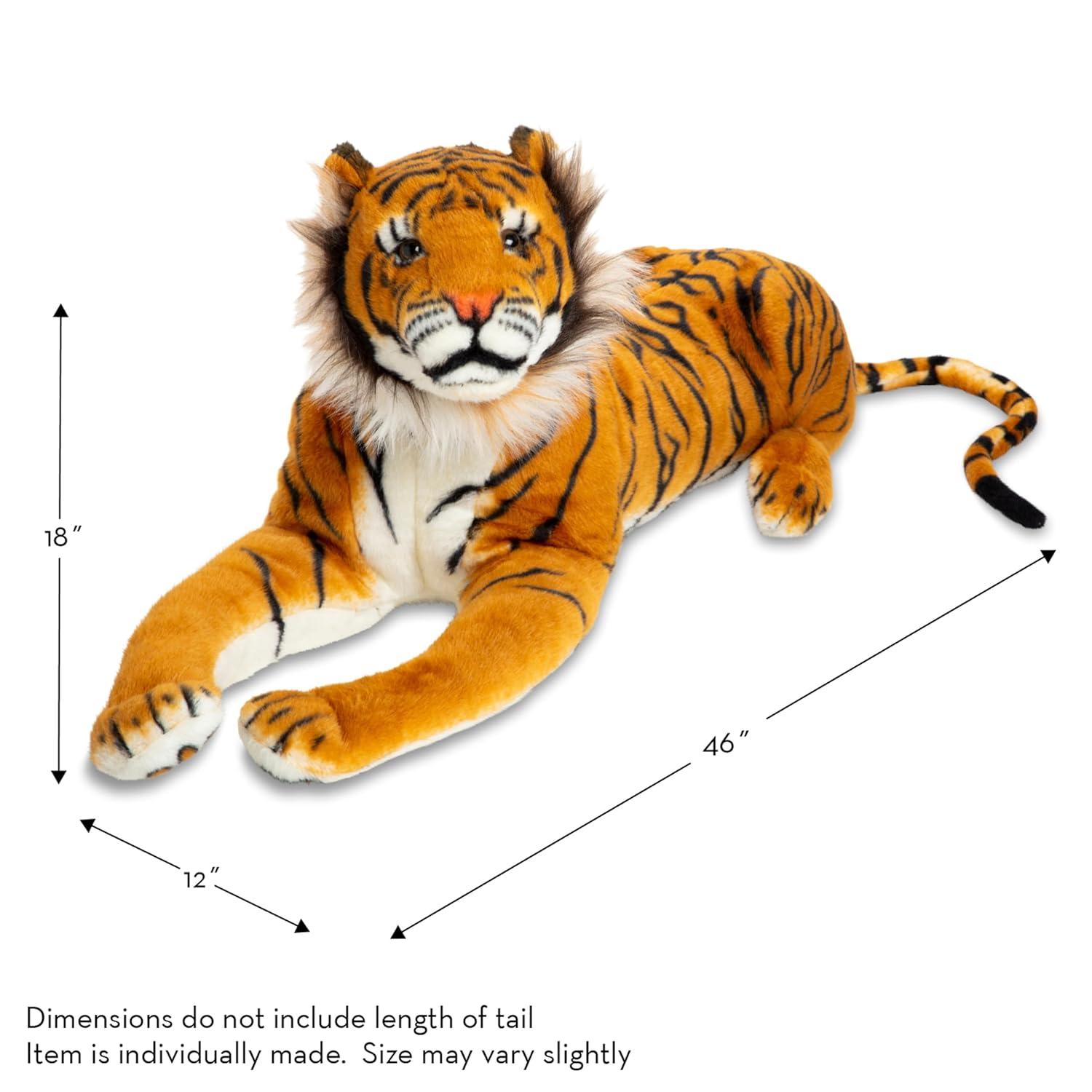 Melissa & Doug Giant Tiger - Lifelike Stuffed Animal, Over 5 Feet Long (Includes Tail)