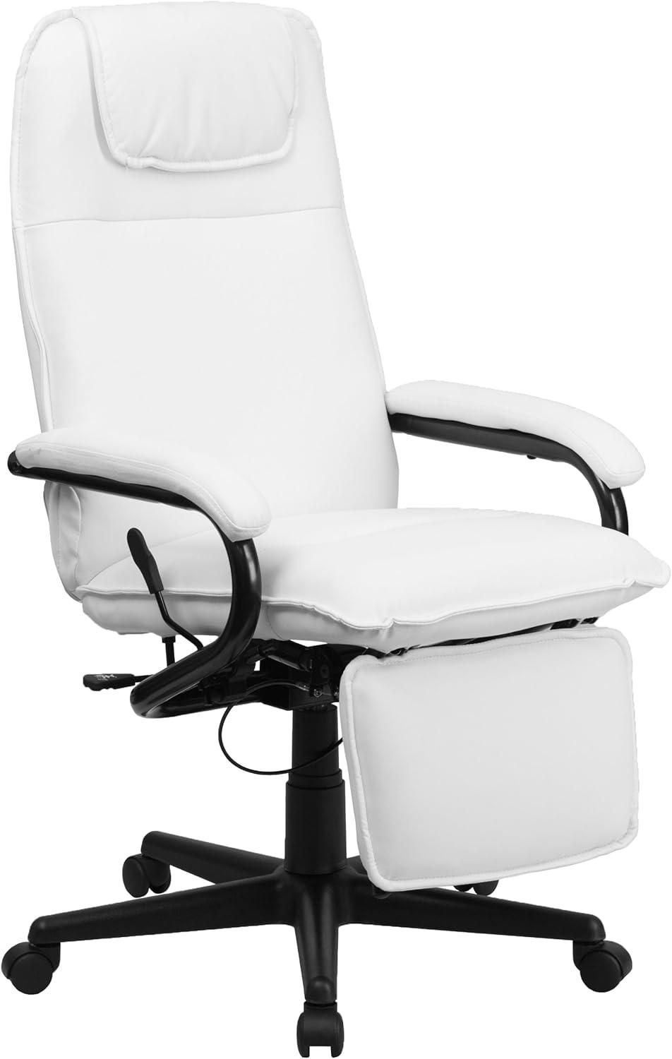 Flash Furniture High Back LeatherSoft Executive Reclining Ergonomic Swivel Office Chair with Arms