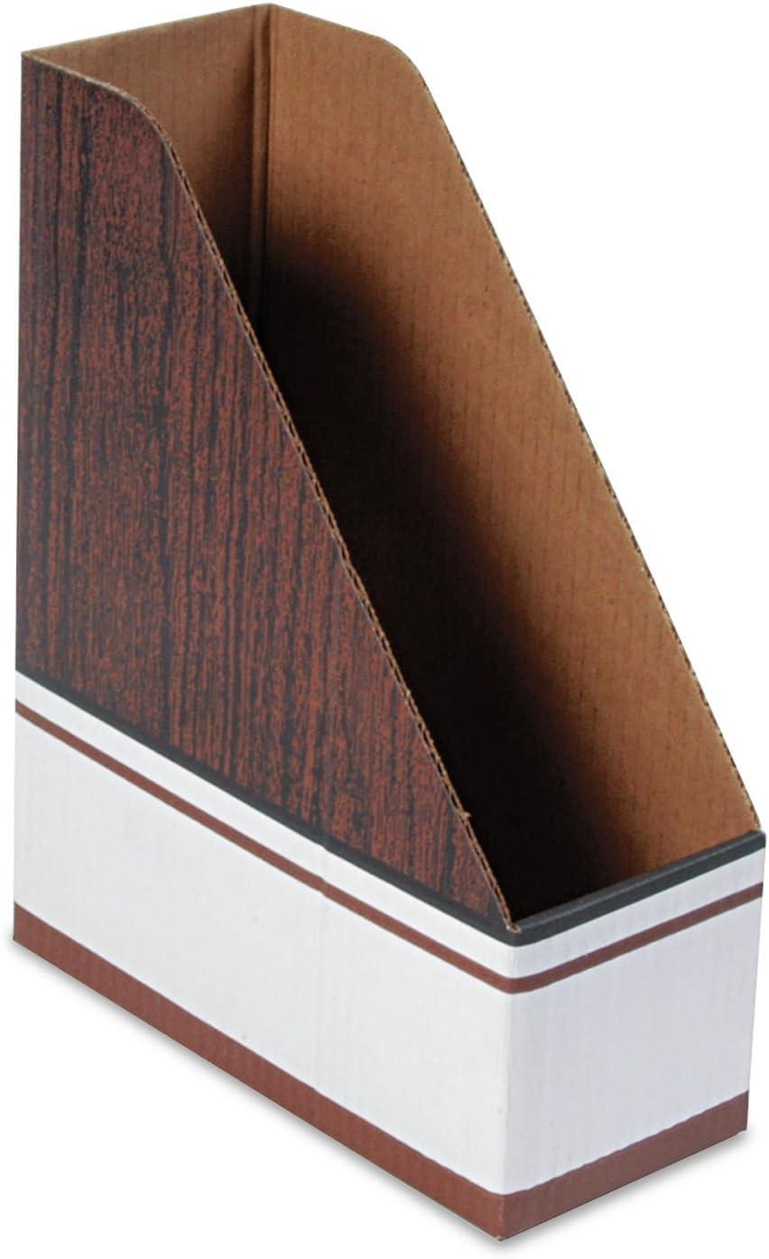 Bankers Box® Open Back Corrugated Cardboard Magazine File, 4 x 9 x 11-1/2, Wood Grain, 12/Ctn & Reviews | Wayfair