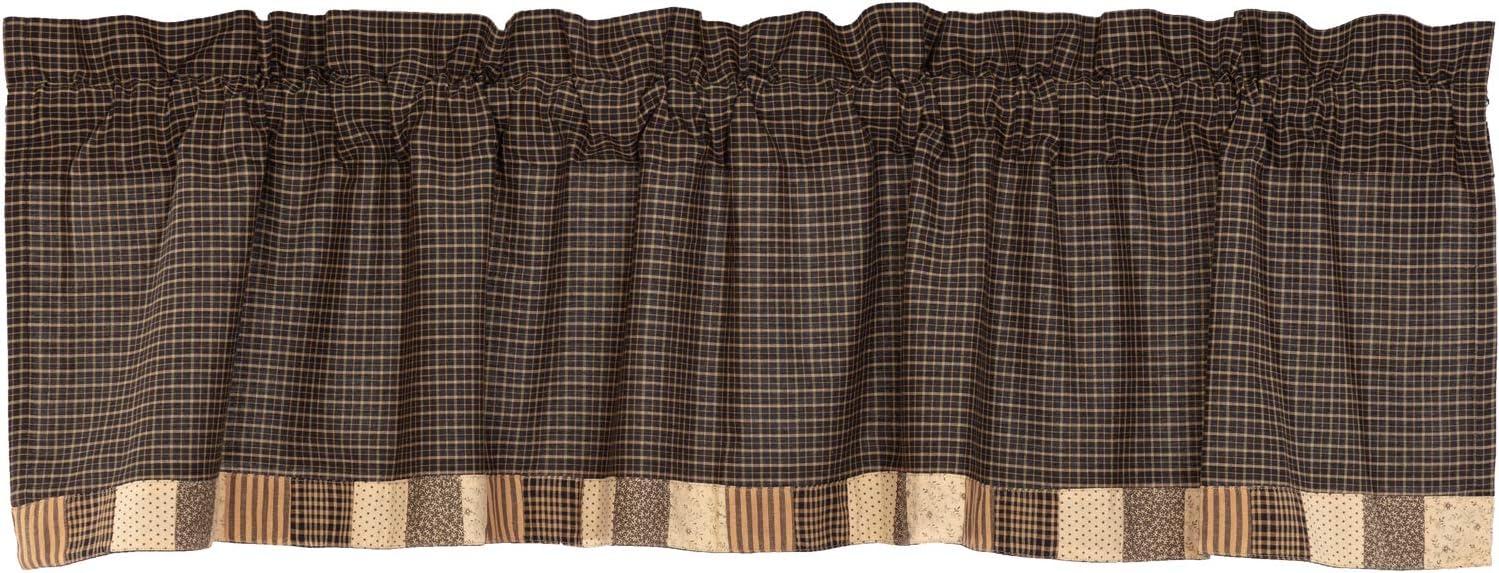 VHC Brands Kettle Grove Plaid Cotton Scalloped Window Valance in