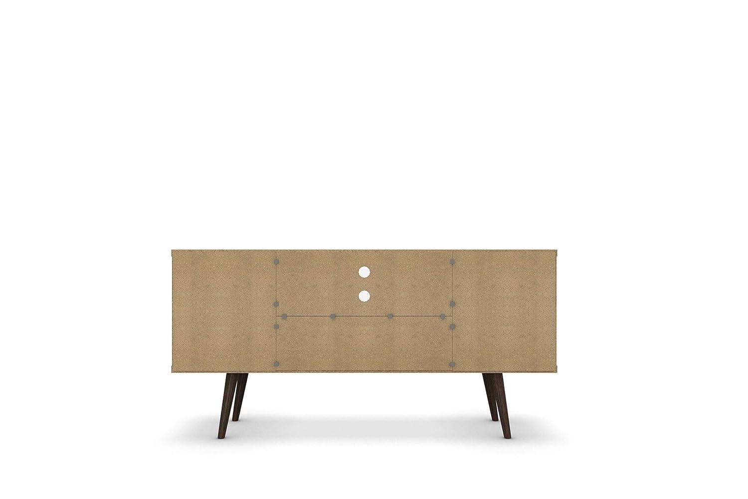 Manhattan Comfort Liberty 53 Inch Mid Century Modern TV Stand, Rustic Brown