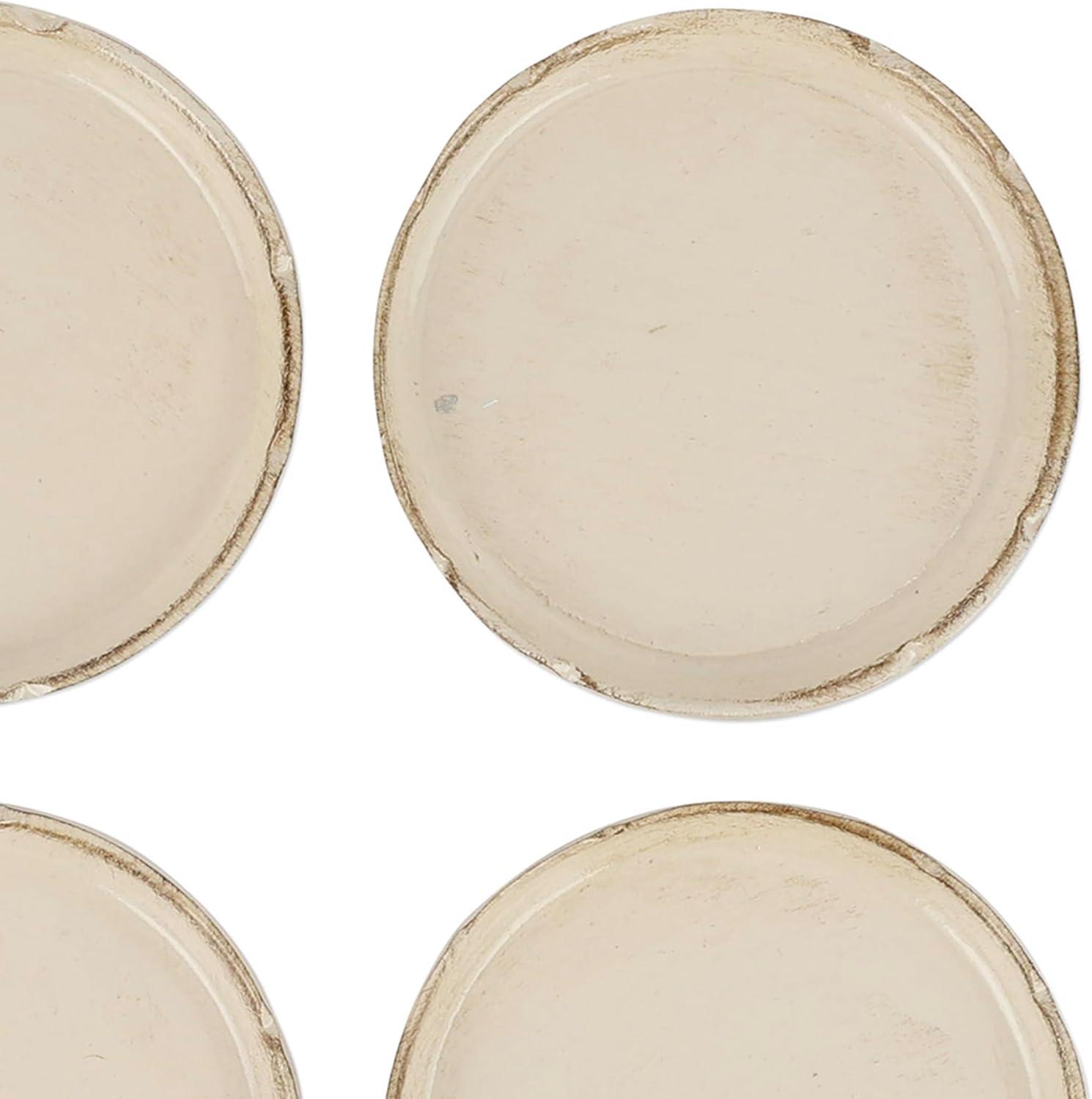 VIETRI Florentine Wooden Accessories Taupe Coasters - Set of 4 (Set of 4)