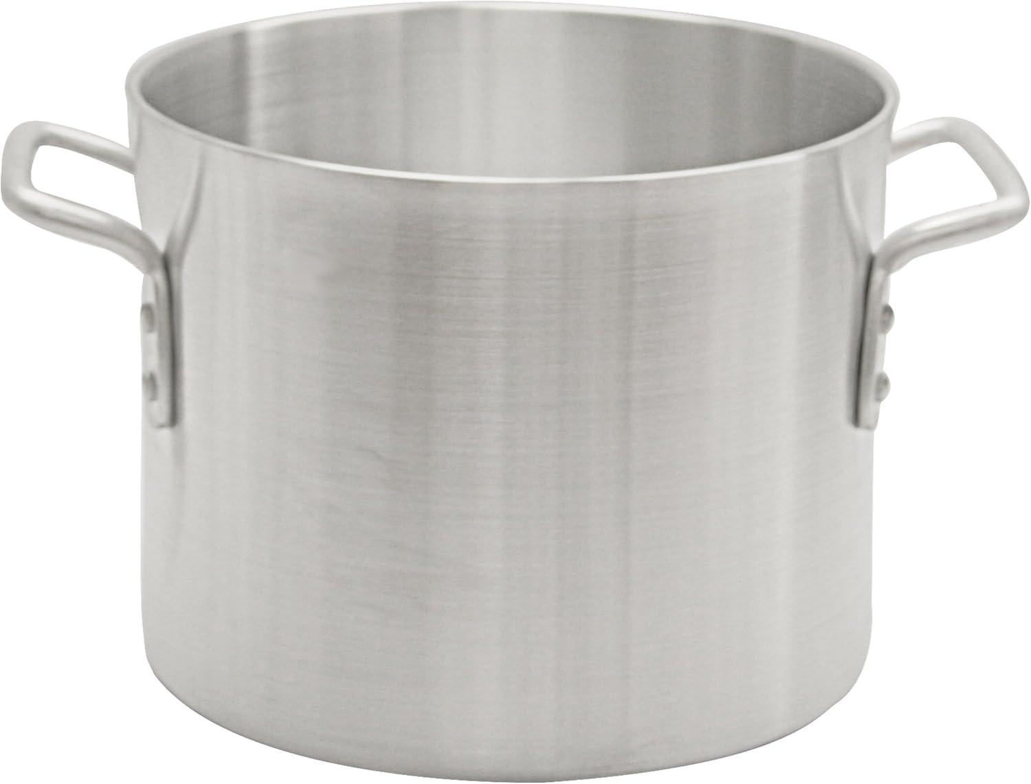 Drevy 12 Quart Aluminum Stock Pot, Silver