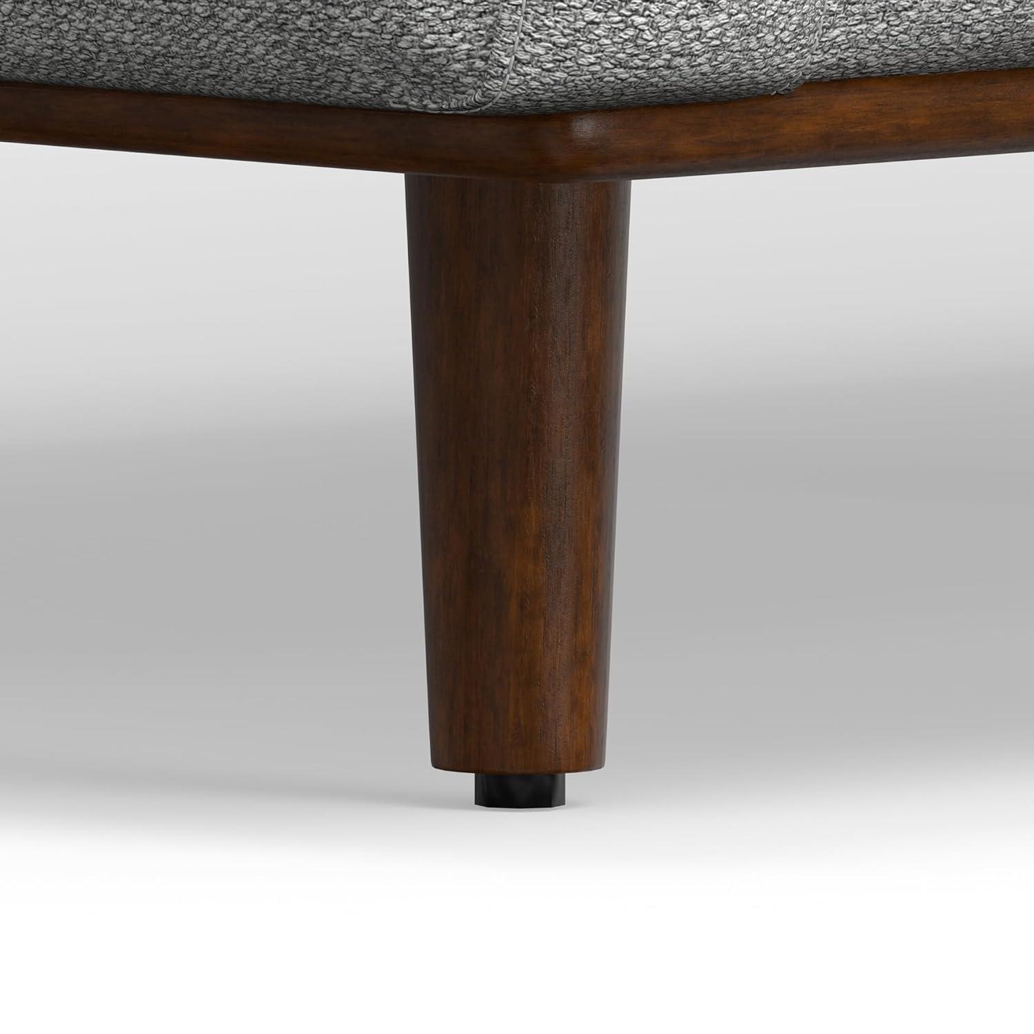 Simpli Home Morrison Large Left Sectional Sofa,Mid-Century Modern Couch with Chaise Lounge and Eco-Friendly Woven-Blend Fabric