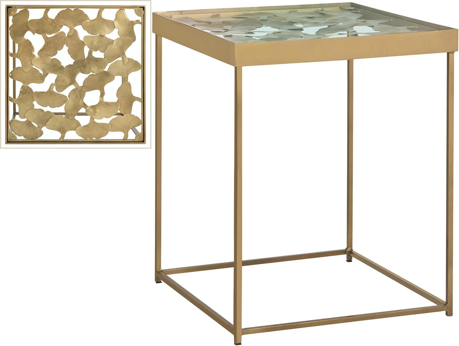 Lilian Leaf Side Table - Antique Brass - Safavieh.