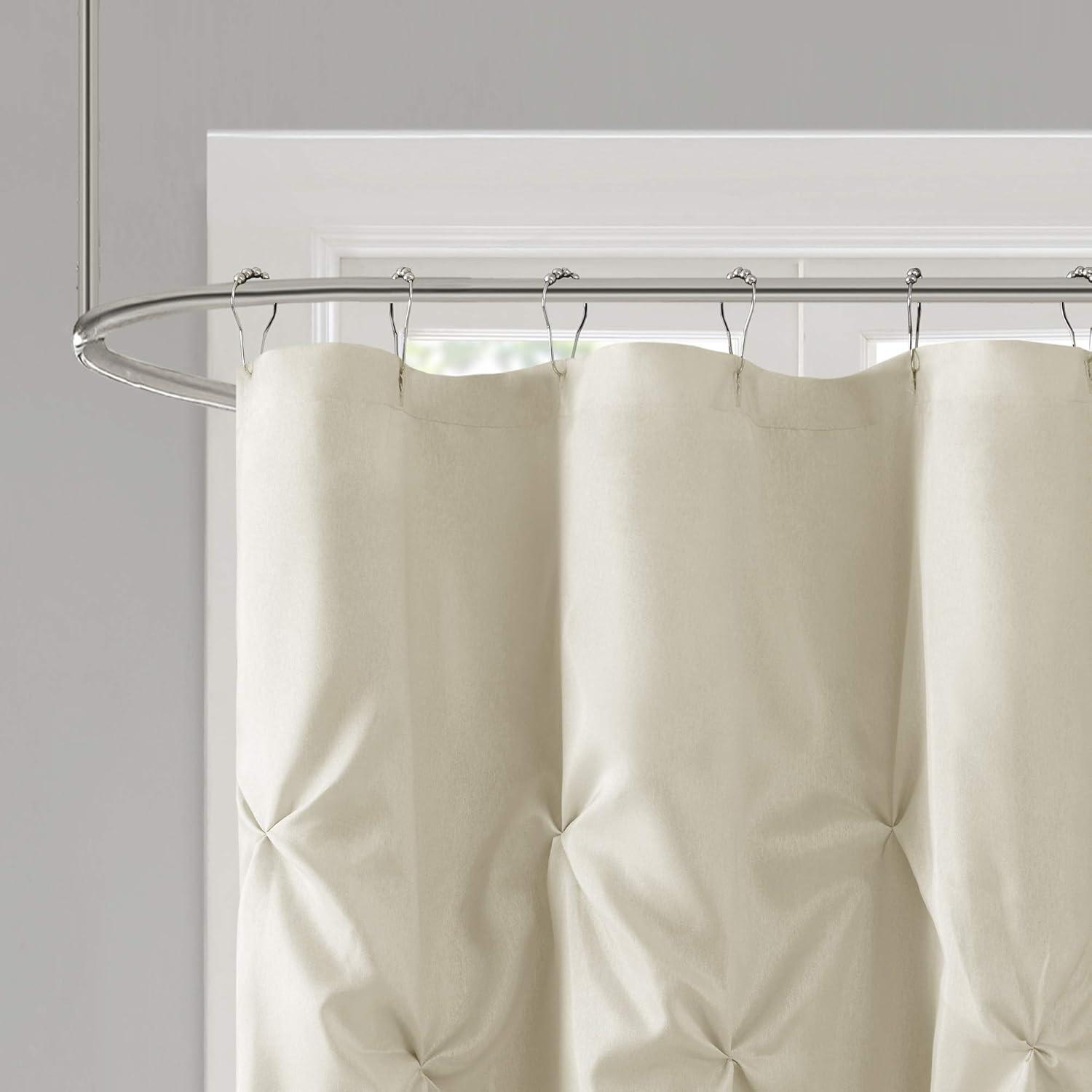 Laurel Tufted Semi-Sheer Shower Curtain