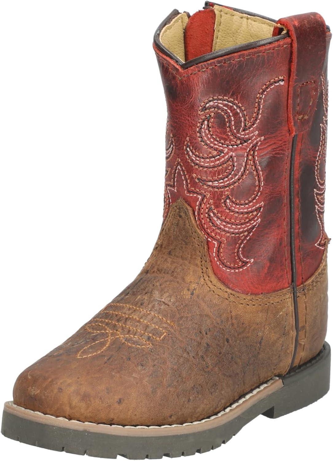 Autry Brown Genuine Leather Mid-Calf Western Boots