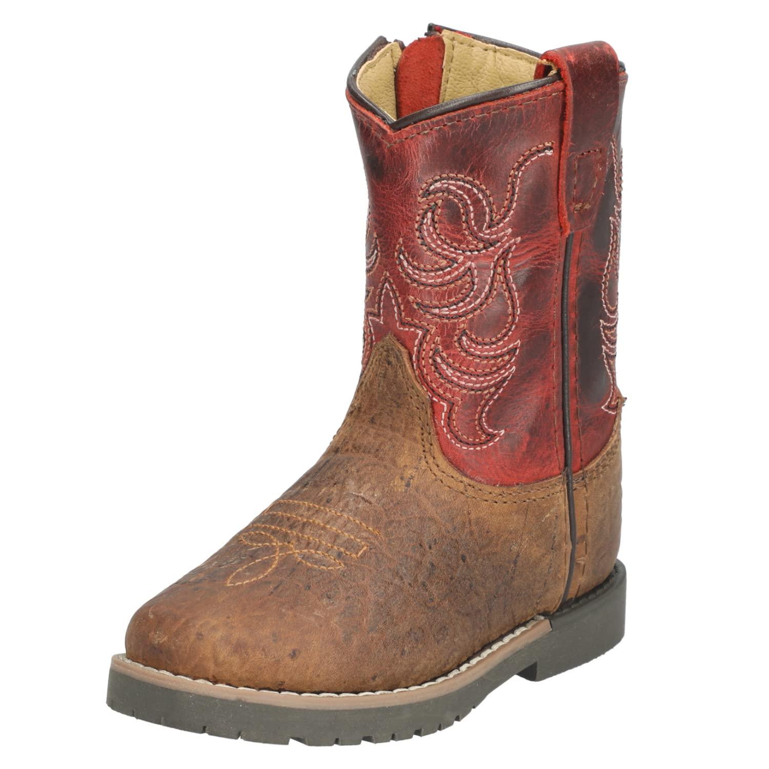 Autry Brown Genuine Leather Mid-Calf Western Boots