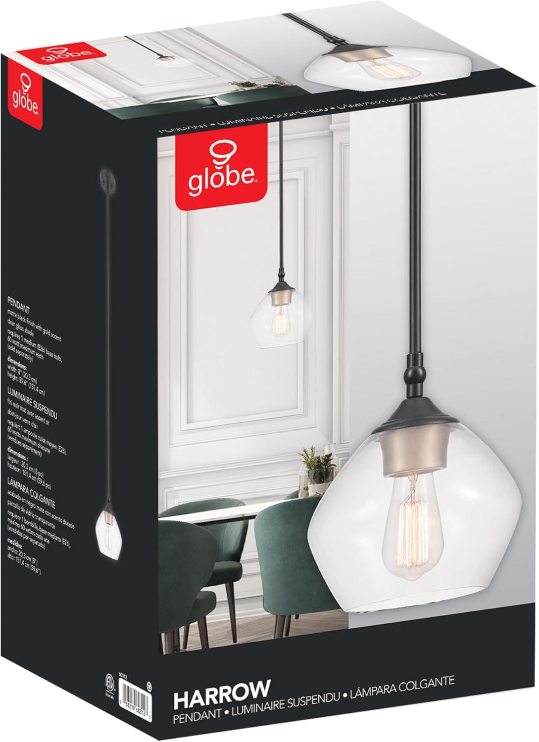 Globe Electric Harrow Matte Black 1 lights Pendant Light