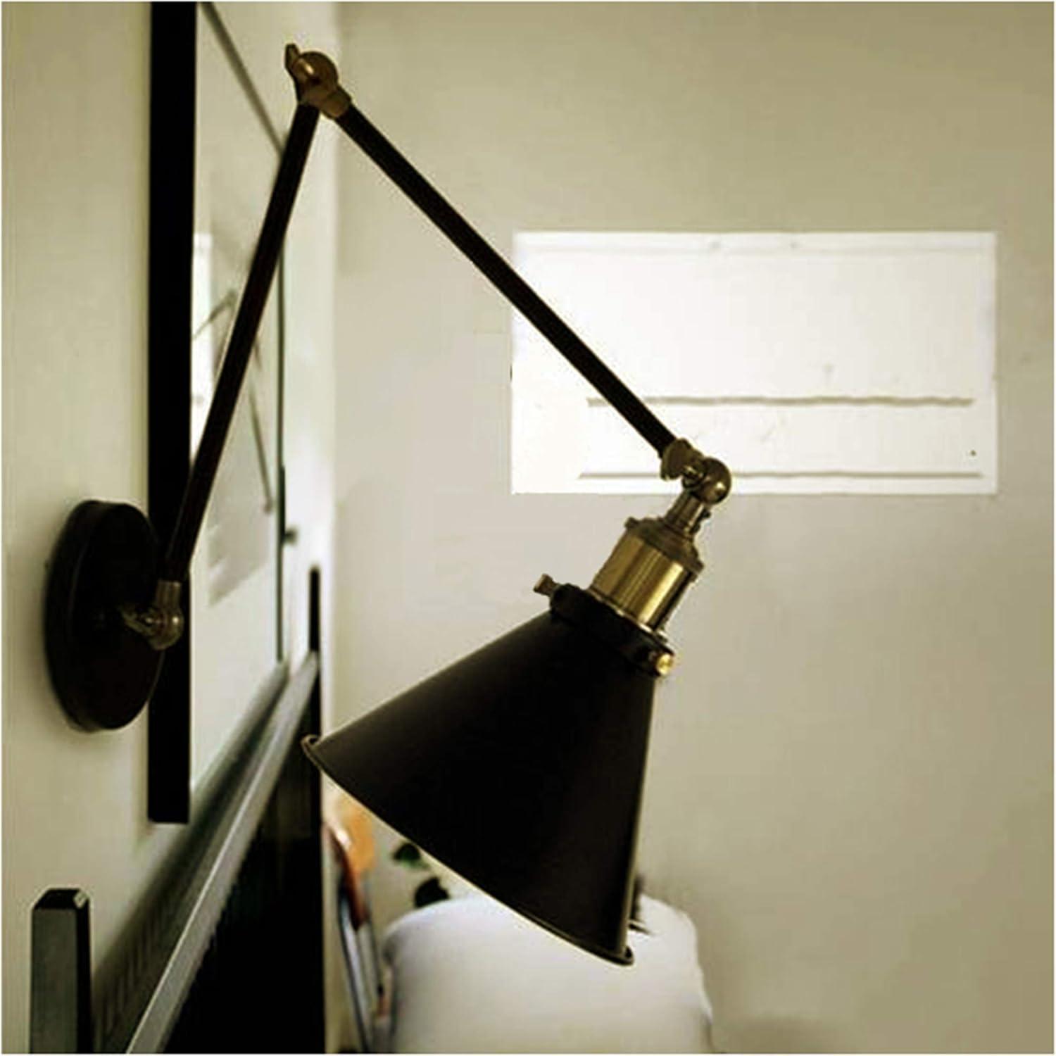 Warehouse of Tiffany Matte Black And Antique Brass 1-Light Wall Sconce LD5057