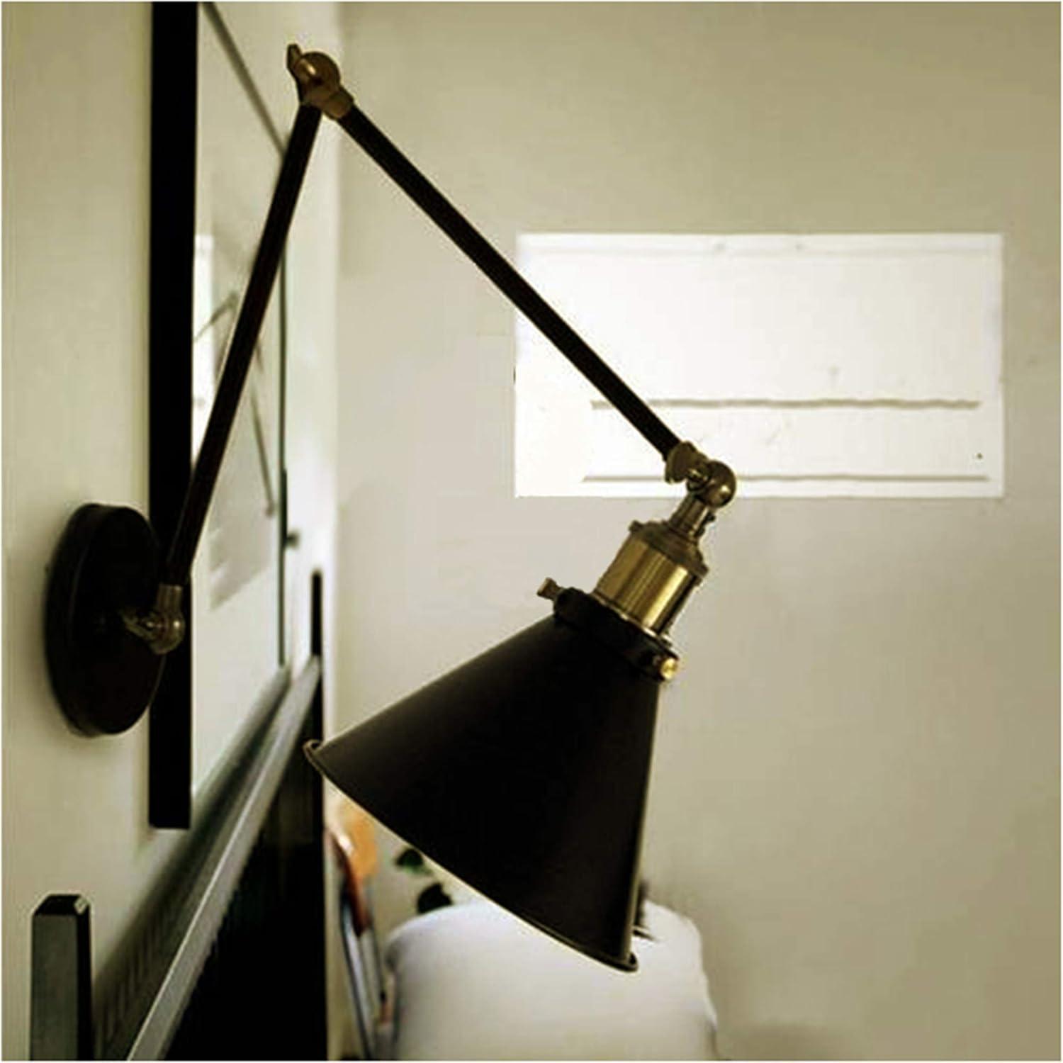 Warehouse of Tiffany Payne Matte Black & Antique Brass 1-Light Wall Sconce with Metal Cone Shade