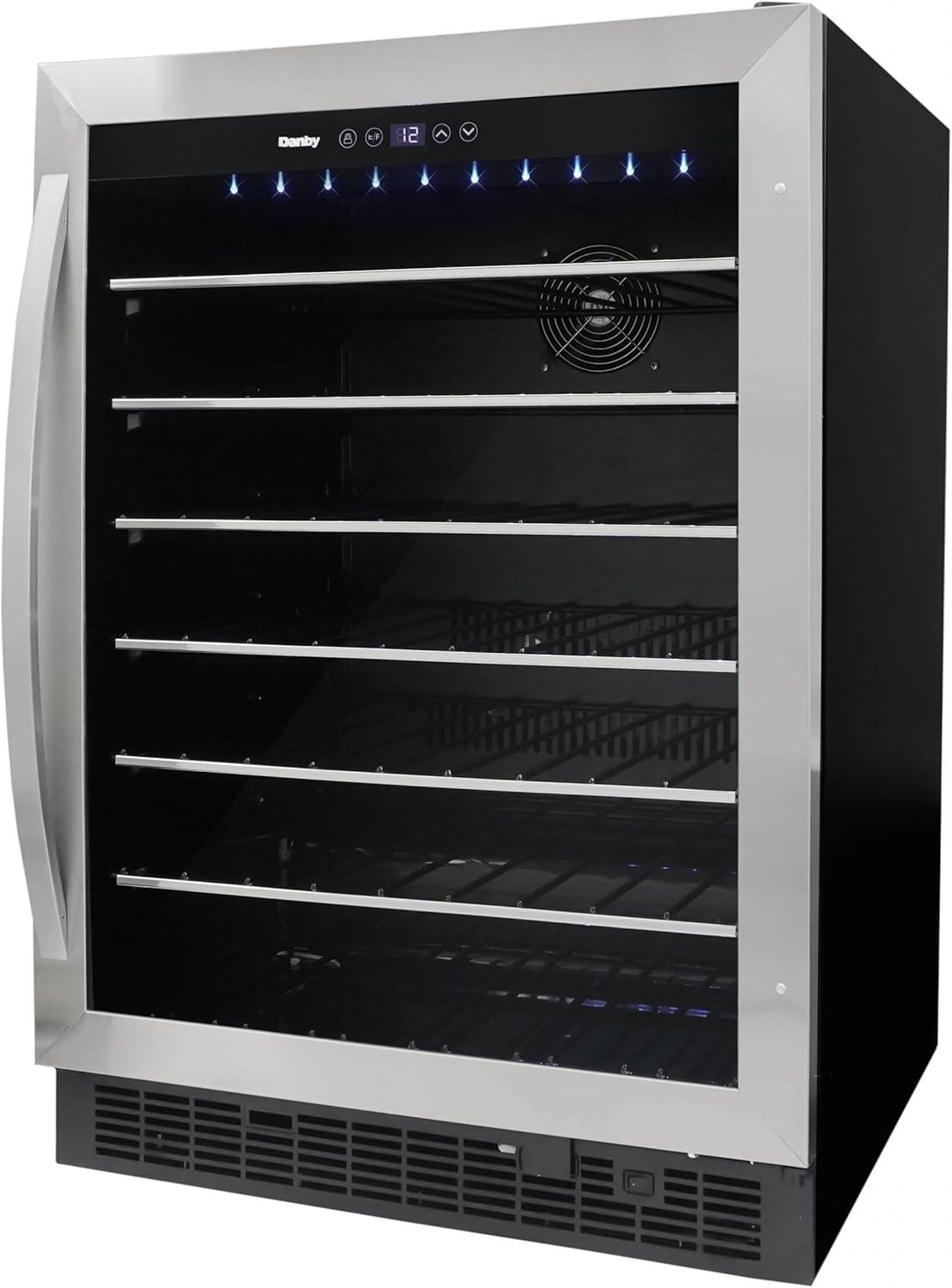 Danby Danby Single Zone 23.8'' Built-In 60 Bottle Wine Refrigerator with Reversible Door