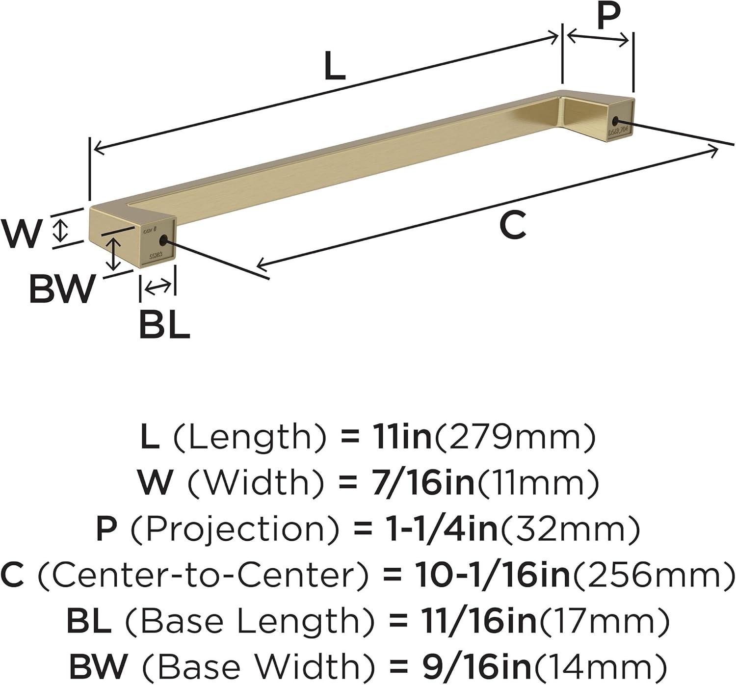 Blackrock 10-1/16 in (256 mm) Center-to-Center Cabinet Pull