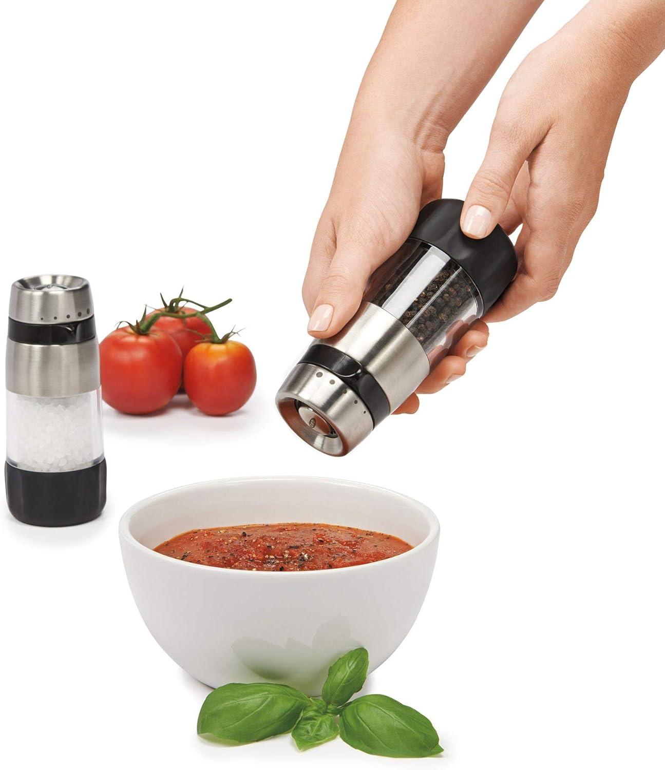 Stainless Steel and Plastic Mess-Free Pepper Grinder