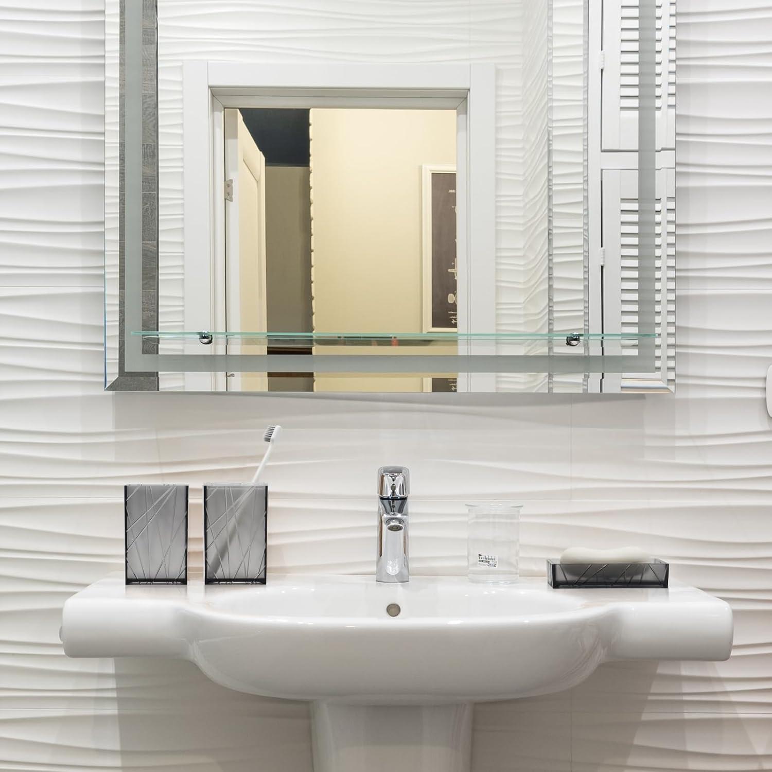 Home-Complete 6-Pc Bathroom Accessories Set, White