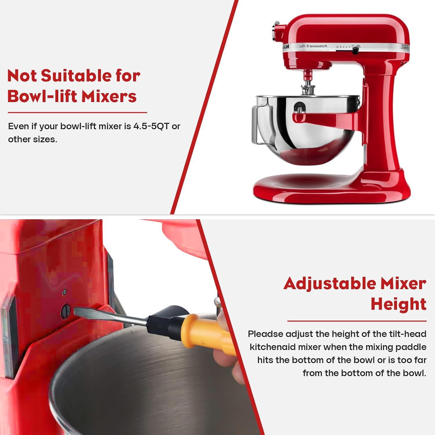 Stainless Steel Flat Beater Tilt-Stand Mixer Attachments for 4.5-5QT K45SS KSM165 KSM100 KSM95