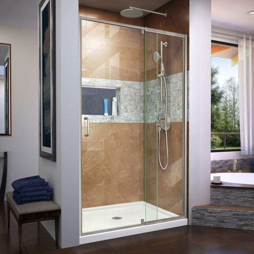 DreamLine Flex 36 in. D x 48 in. W x 74 3/4 in. H Semi-Frameless Shower Enclosure