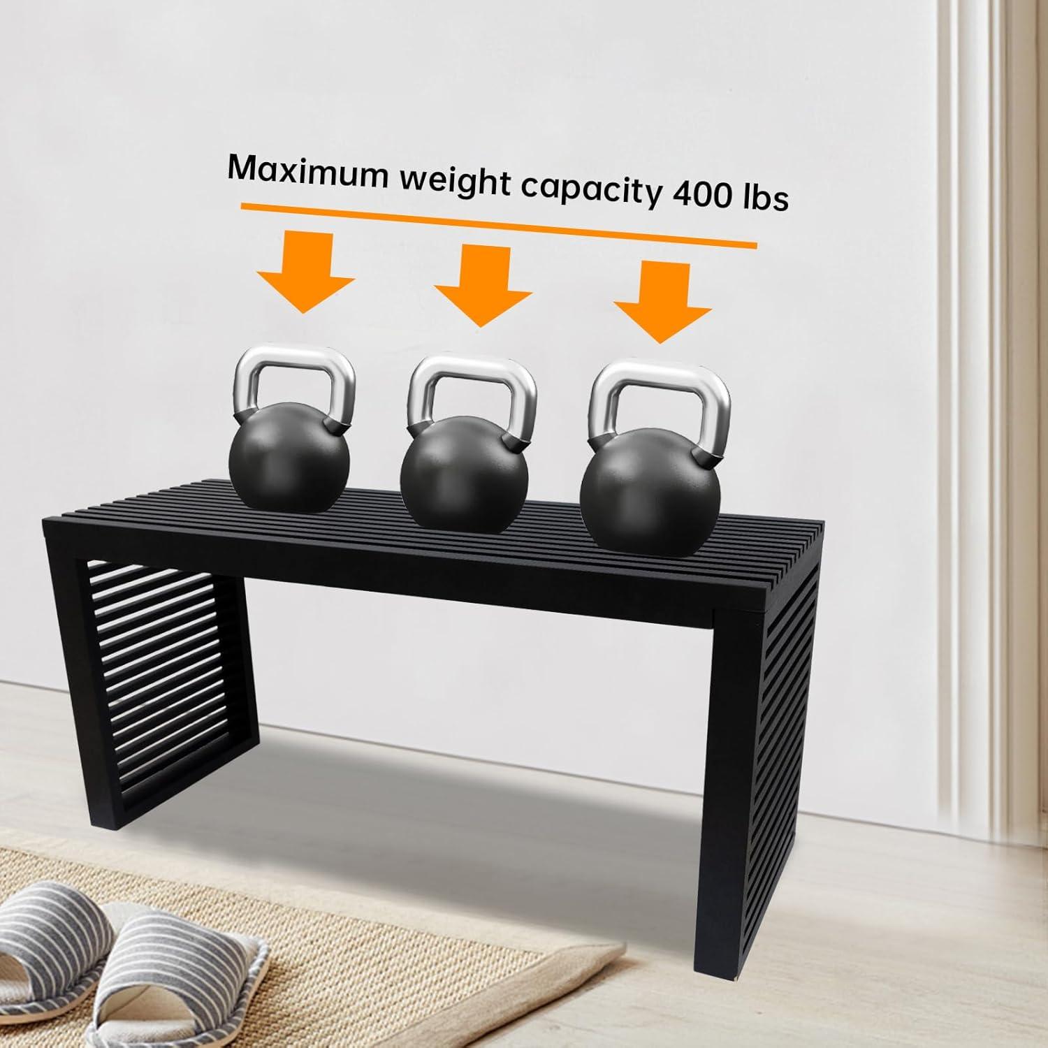 Latitude Run® Seamas Bamboo Bench, Farmhouse Dining Bench Entryway Bench for Living Room, Hallway, Bedroom, Bathroom