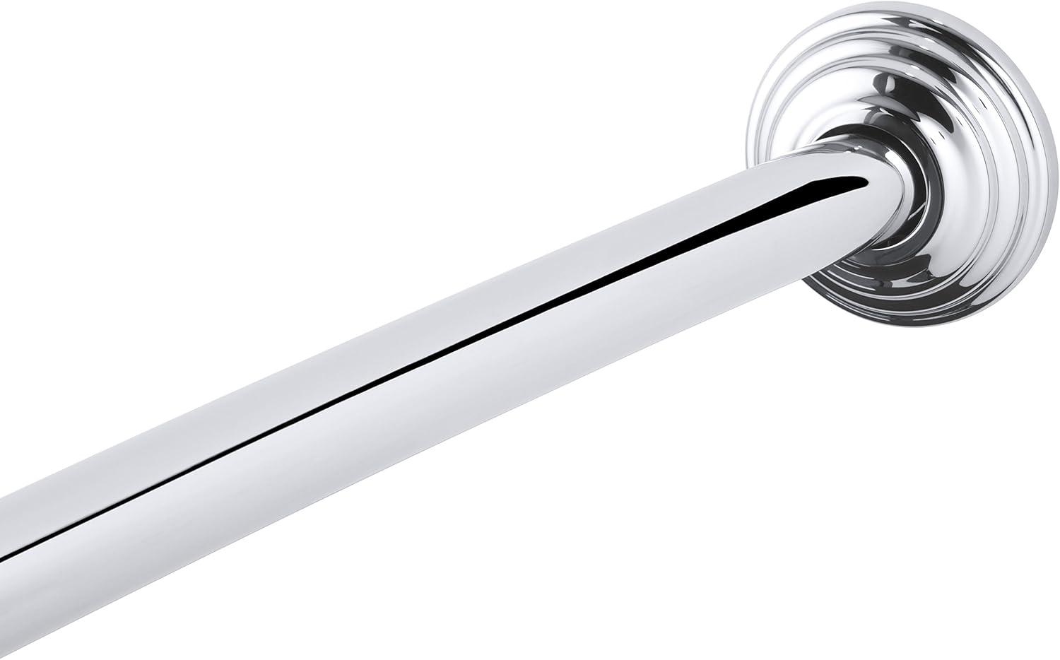 Polished Stainless Steel Curved Wall Mounted Shower Rod